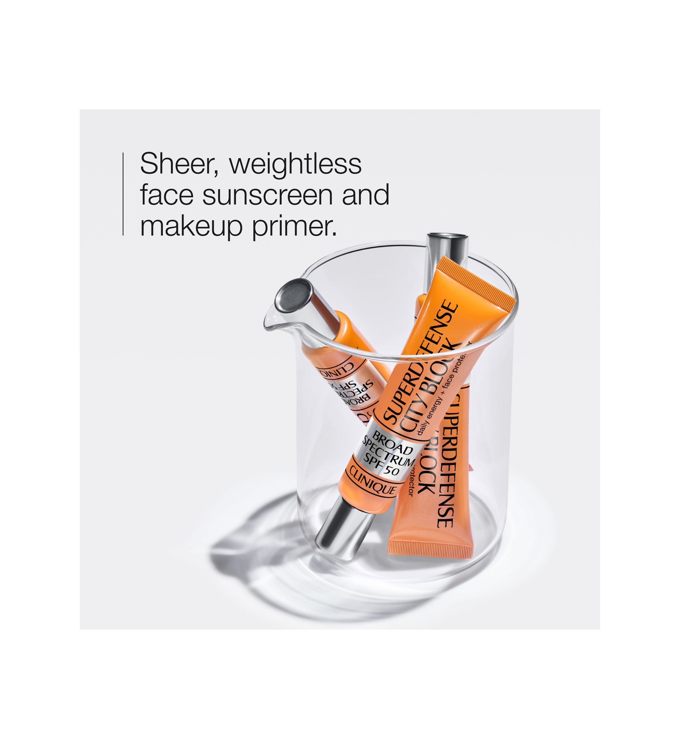 Superdefense™ City Block Broad Spectrum SPF 50 Daily Energy + Face Protector Primer