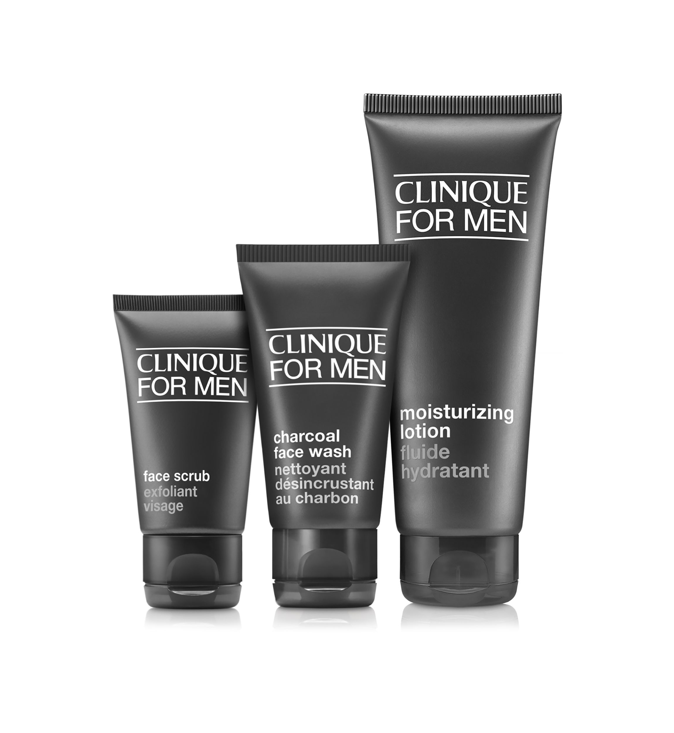 Daily Hydration Mens Skincare Set: Cleanse. Exfoliate. Hydrate - $54 Value!