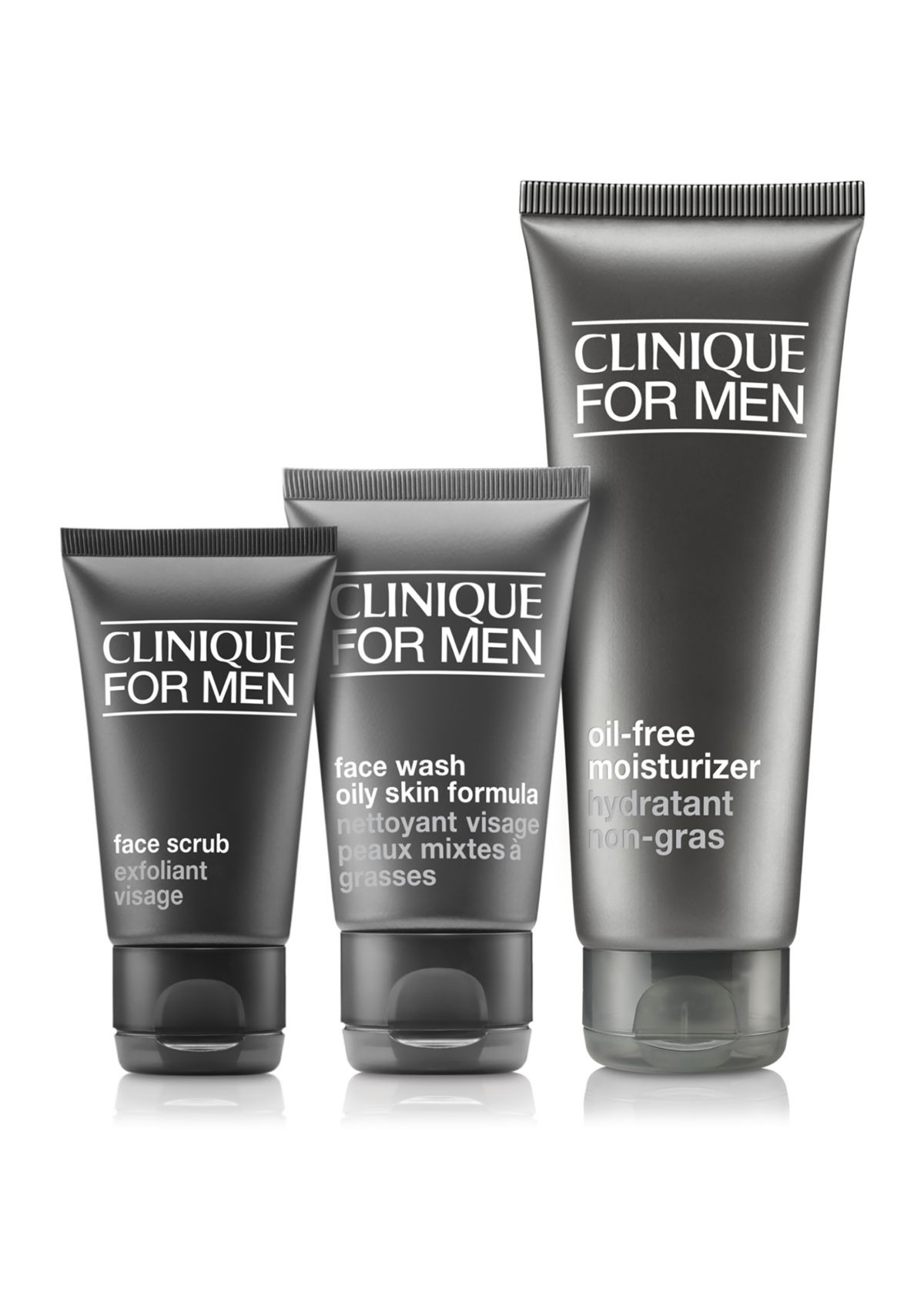 Daily Oil-Free Hydration Mens Skincare Set: Cleanse. Exfoliate. Hydrate - $53 Value!