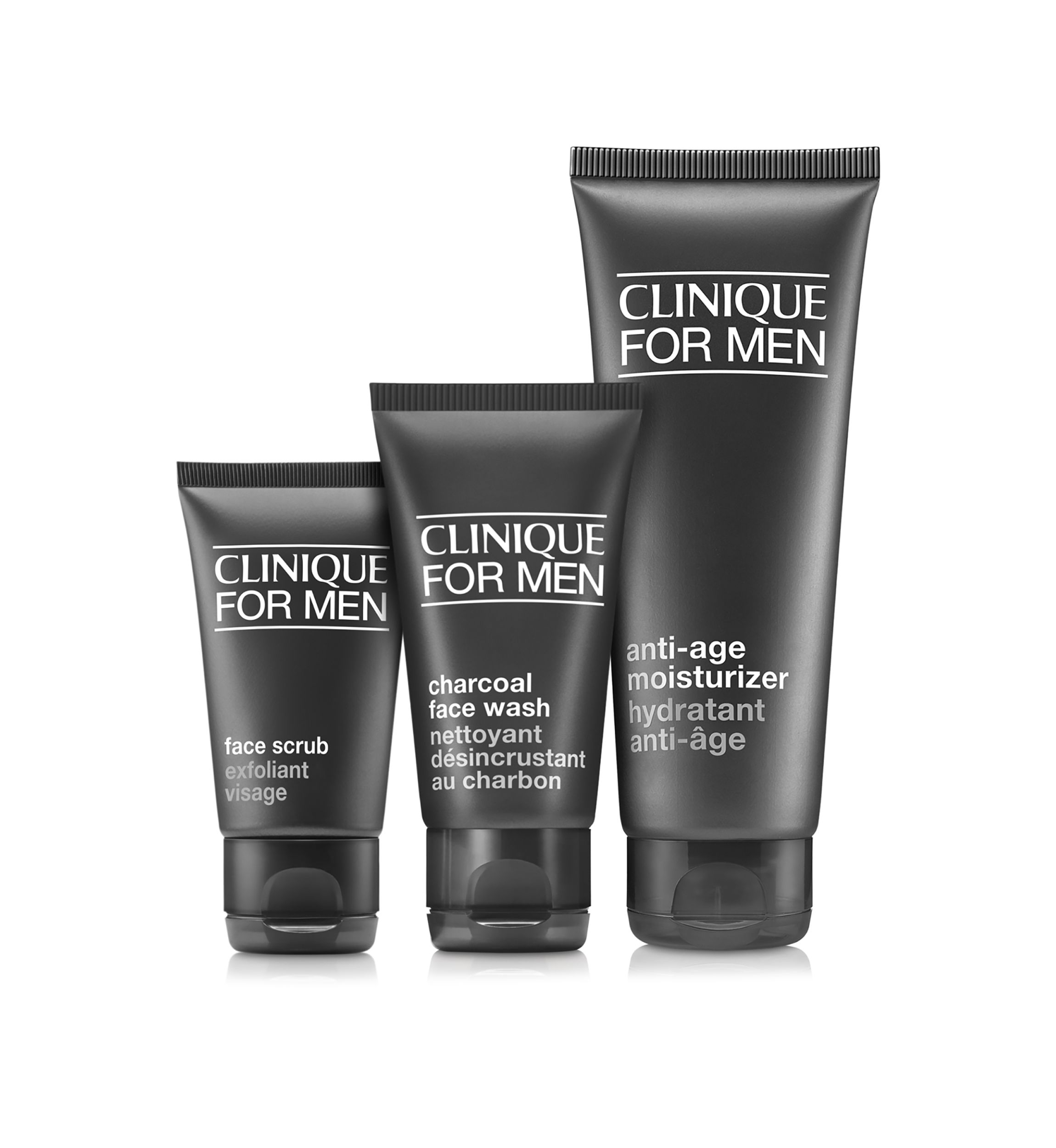 Daily Age Repair Mens Skincare Set: Cleanse. Exfoliate. Hydrate - $68 Value!