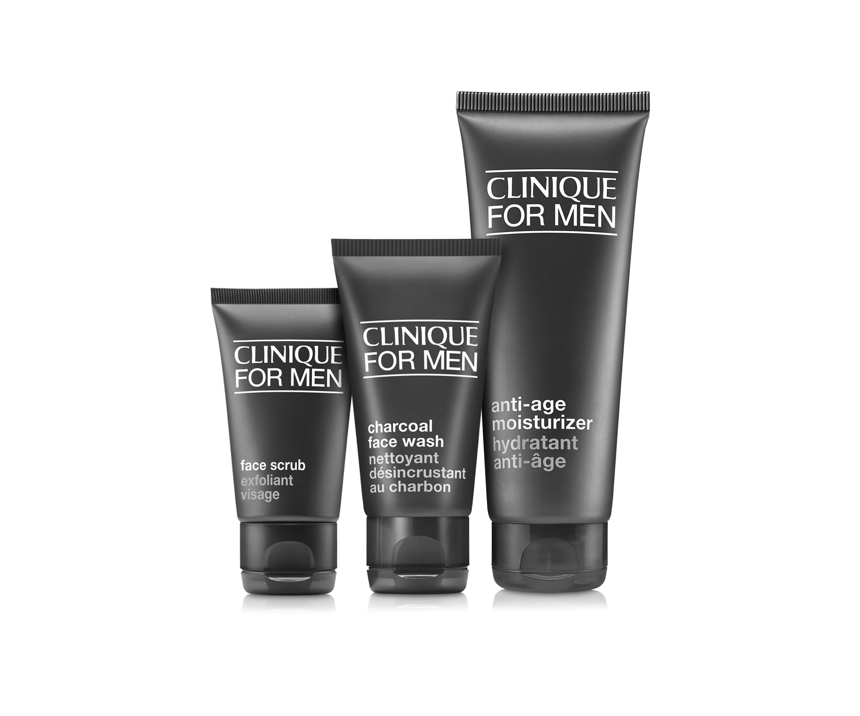 Daily Age Repair Mens Skincare Set: Cleanse. Exfoliate. Hydrate - $68 Value!