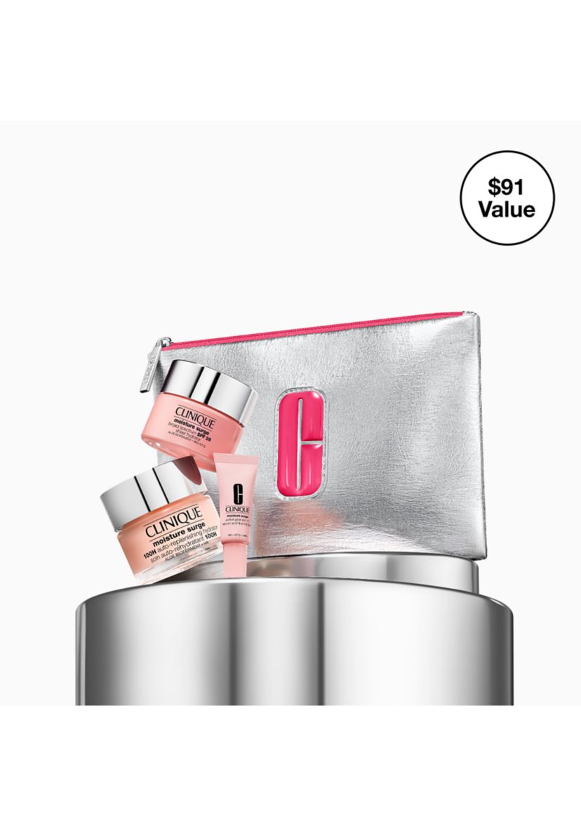 Glow from AM to PM Moisture Surge Skincare Gift Set - $91 Value!