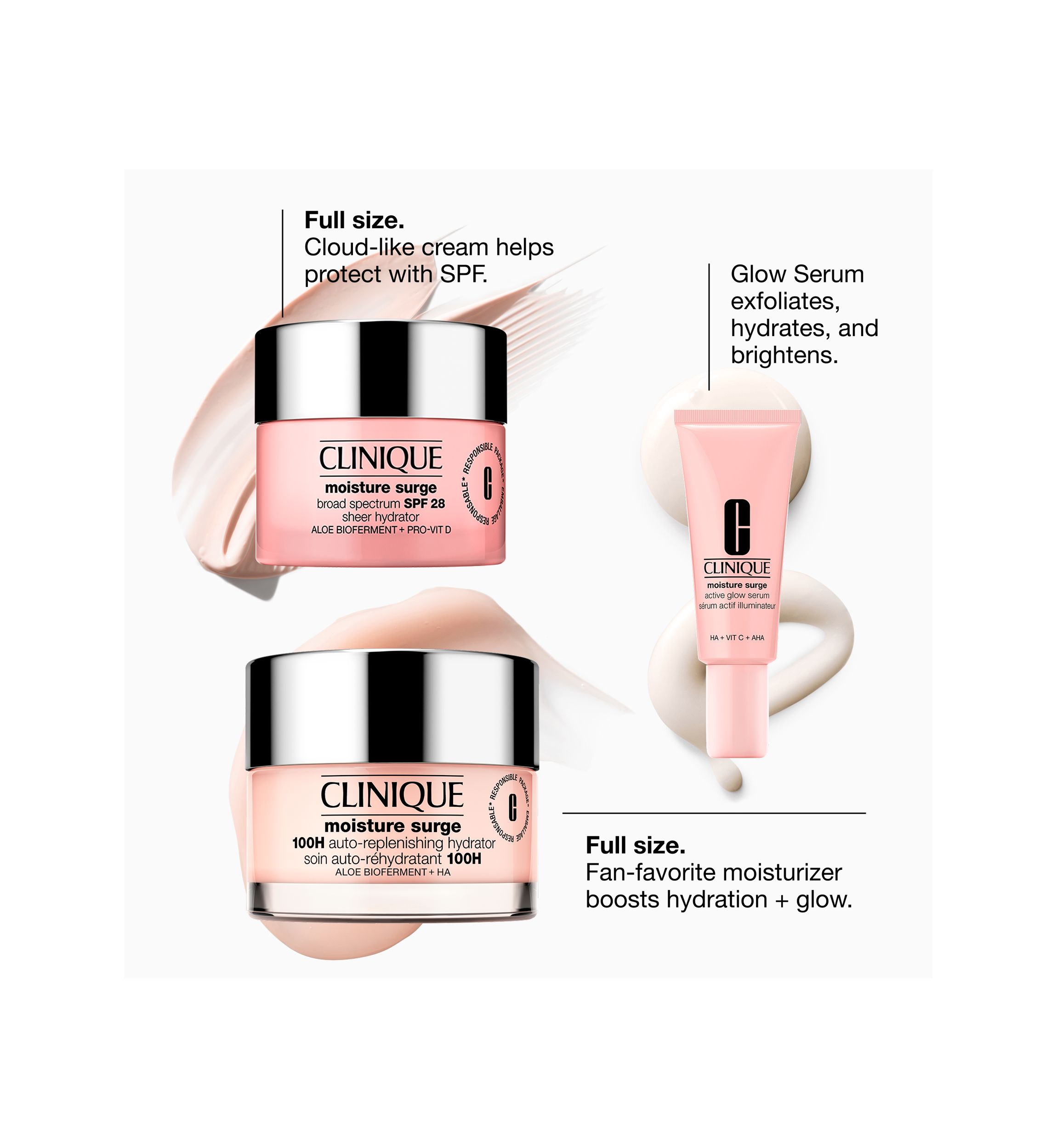 Glow from AM to PM Moisture Surge Skincare Gift Set - $91 Value!