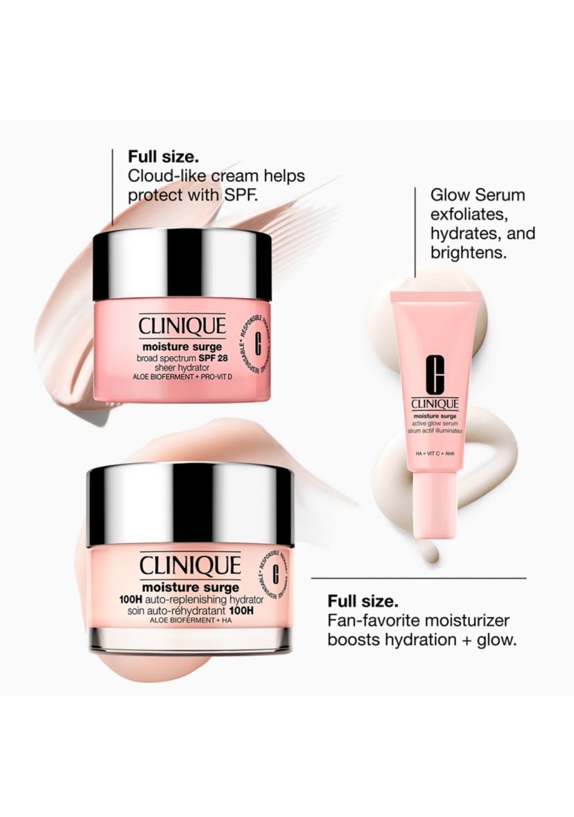 Glow from AM to PM Moisture Surge Skincare Gift Set - $91 Value!