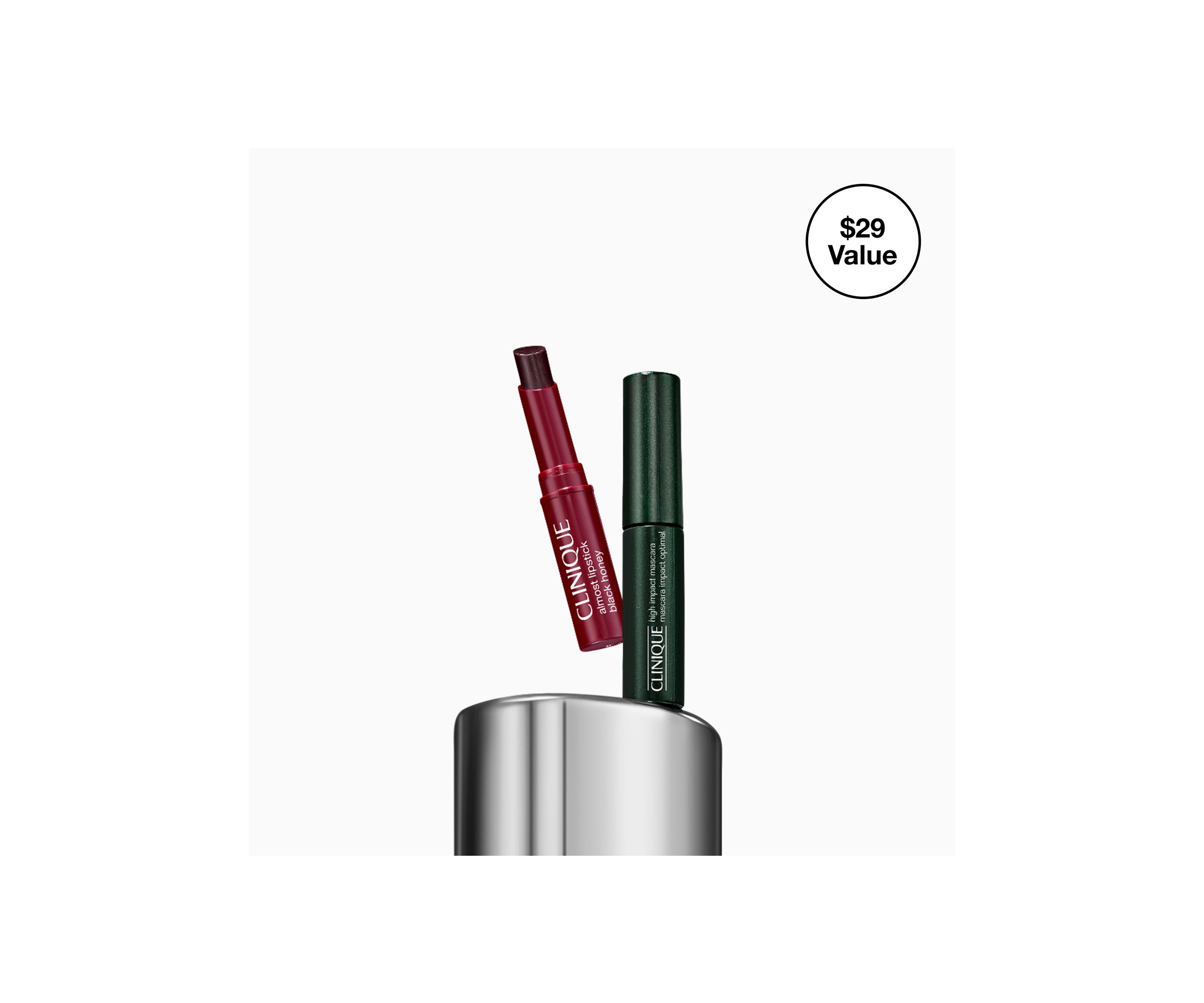 Cult Classics on the Go: High Impact Mascara + Black Honey Lip Mini Gift Set - $29 Value!