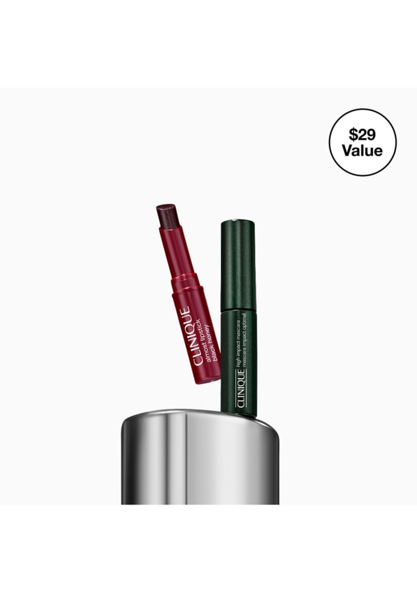 Cult Classics on the Go: High Impact Mascara + Black Honey Lip Mini Gift Set - $29 Value!
