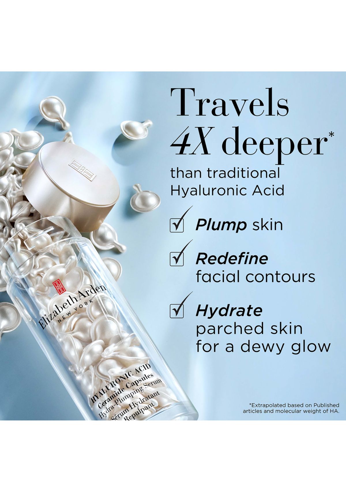 Hyaluronic Acid Ceramide Capsules Hydra-Plumping Serum, 60 Count 