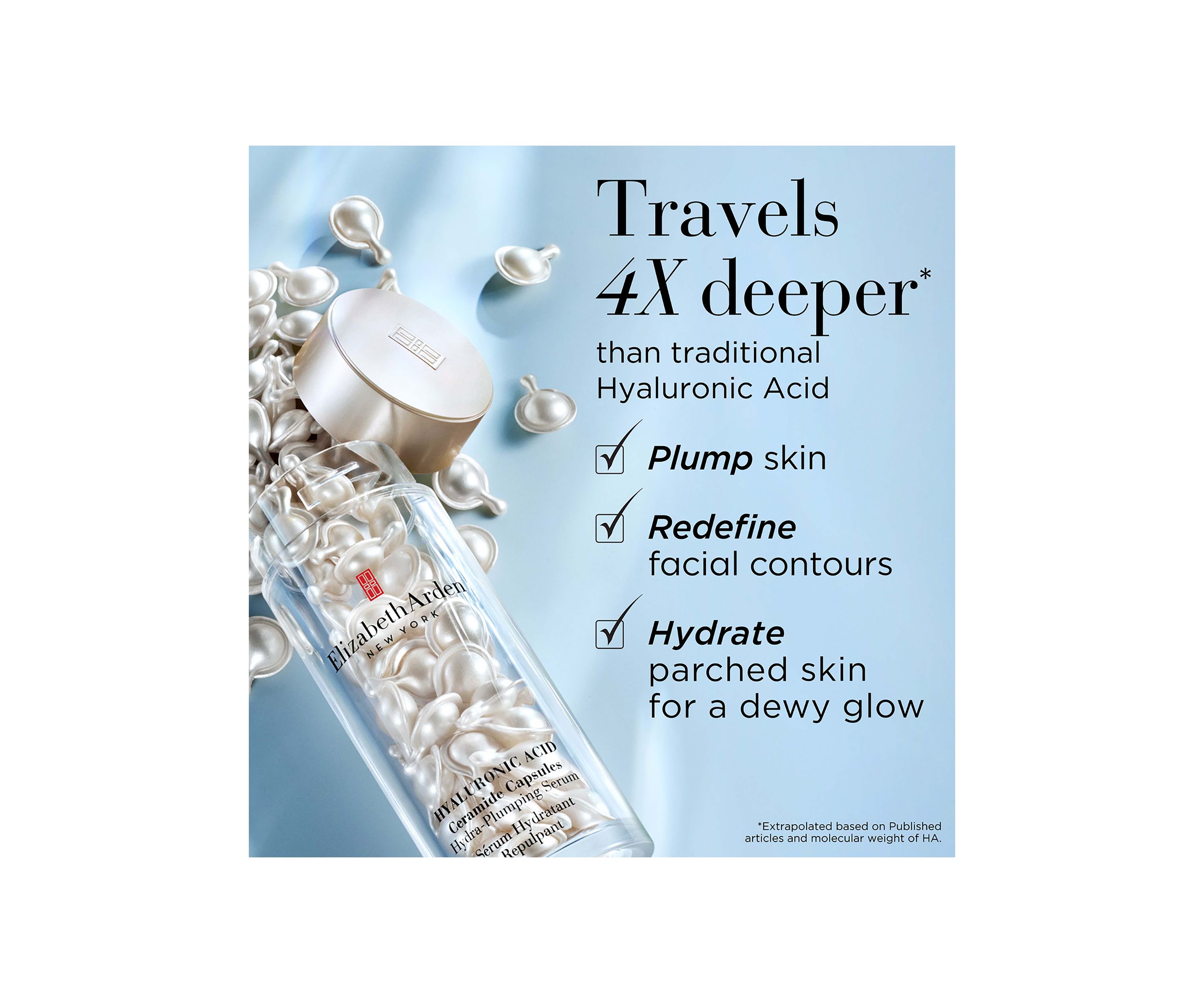 Hyaluronic Acid Ceramide Capsules Hydra-Plumping Serum, 90 Count