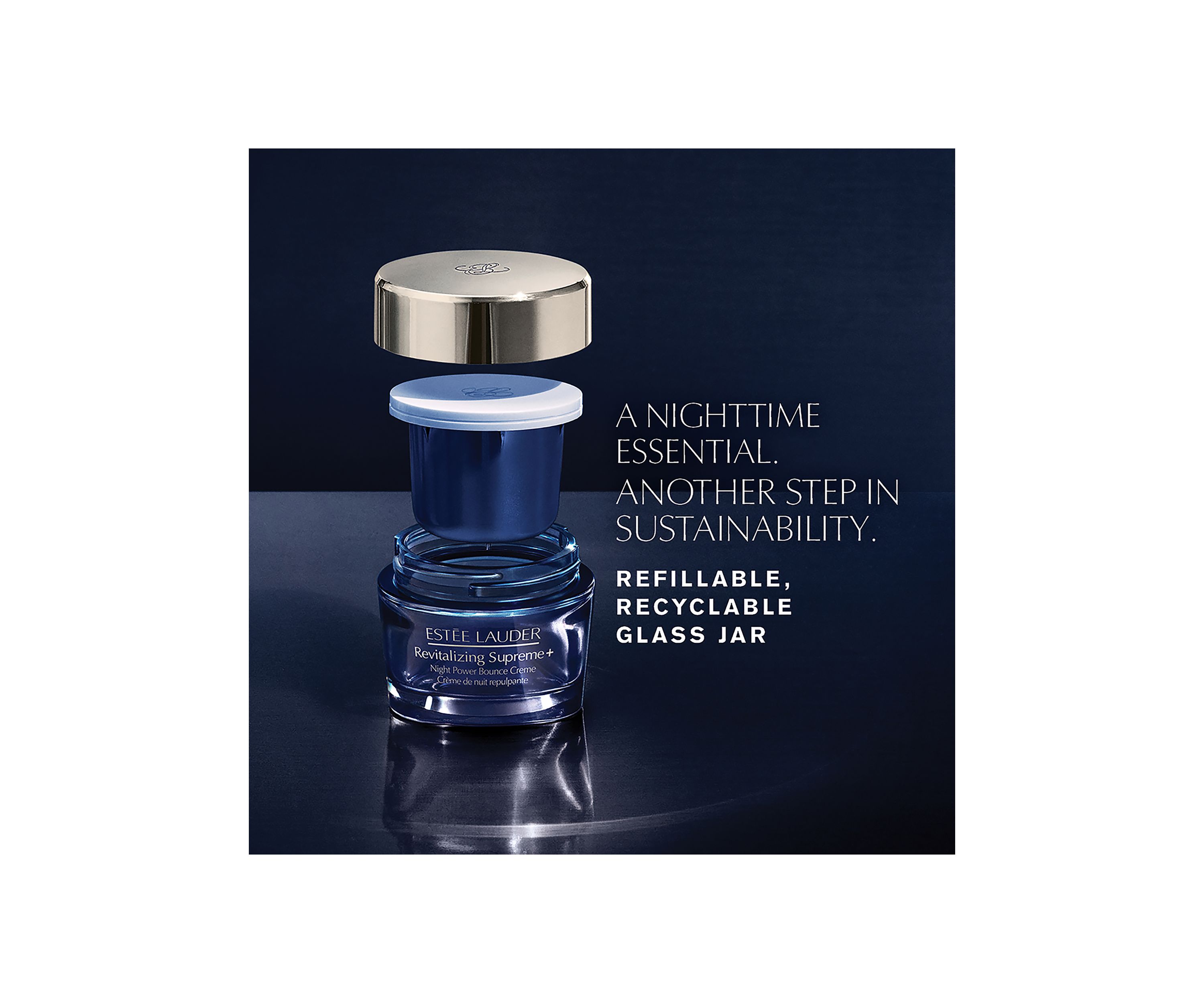 Revitalizing Supreme+ Night Power Bounce Creme Moisturizer Refill with Peptides
