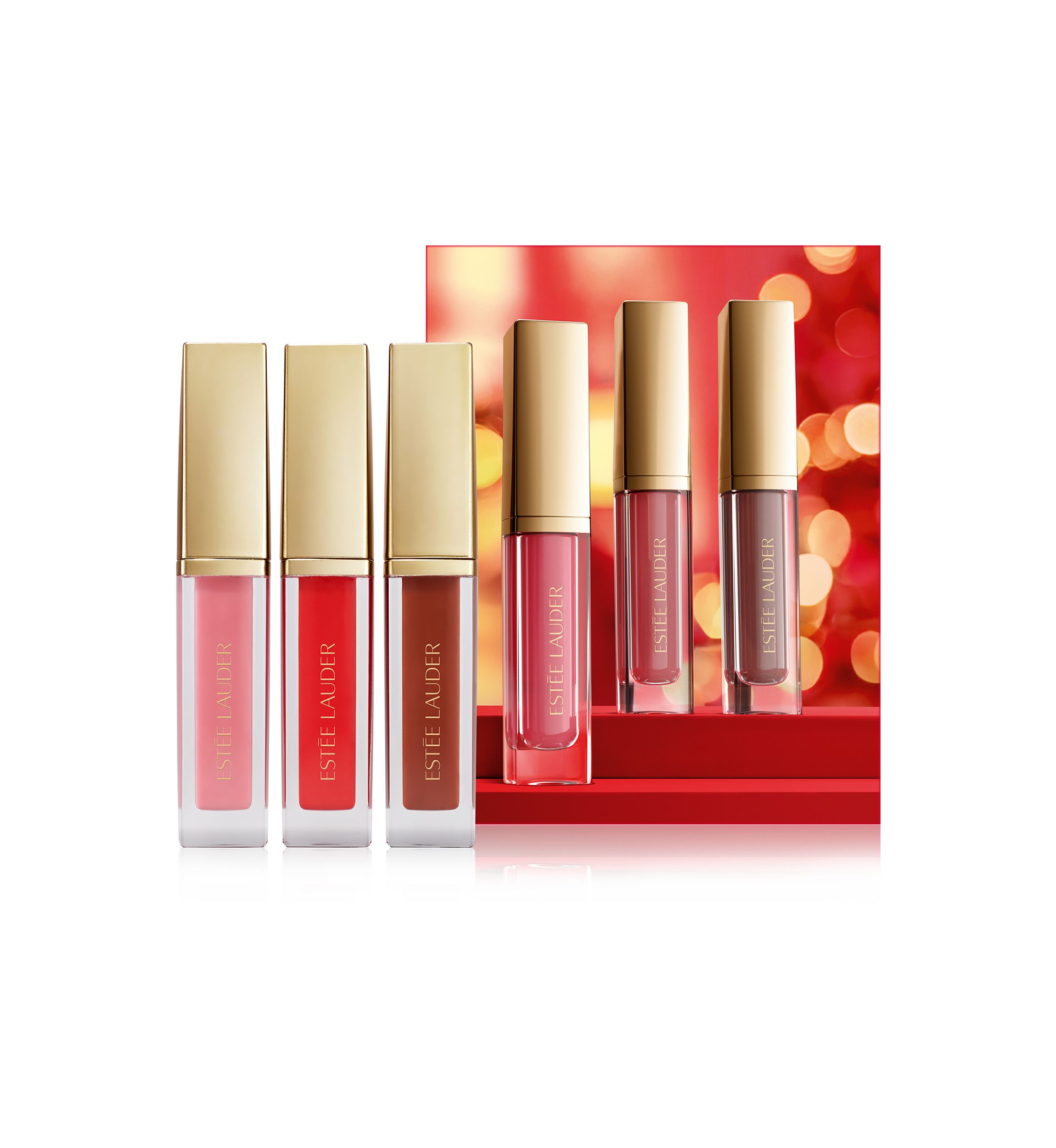 Estée Lauder Suite Kisses Glossy Pout Mini Lip Oil Trio Makeup