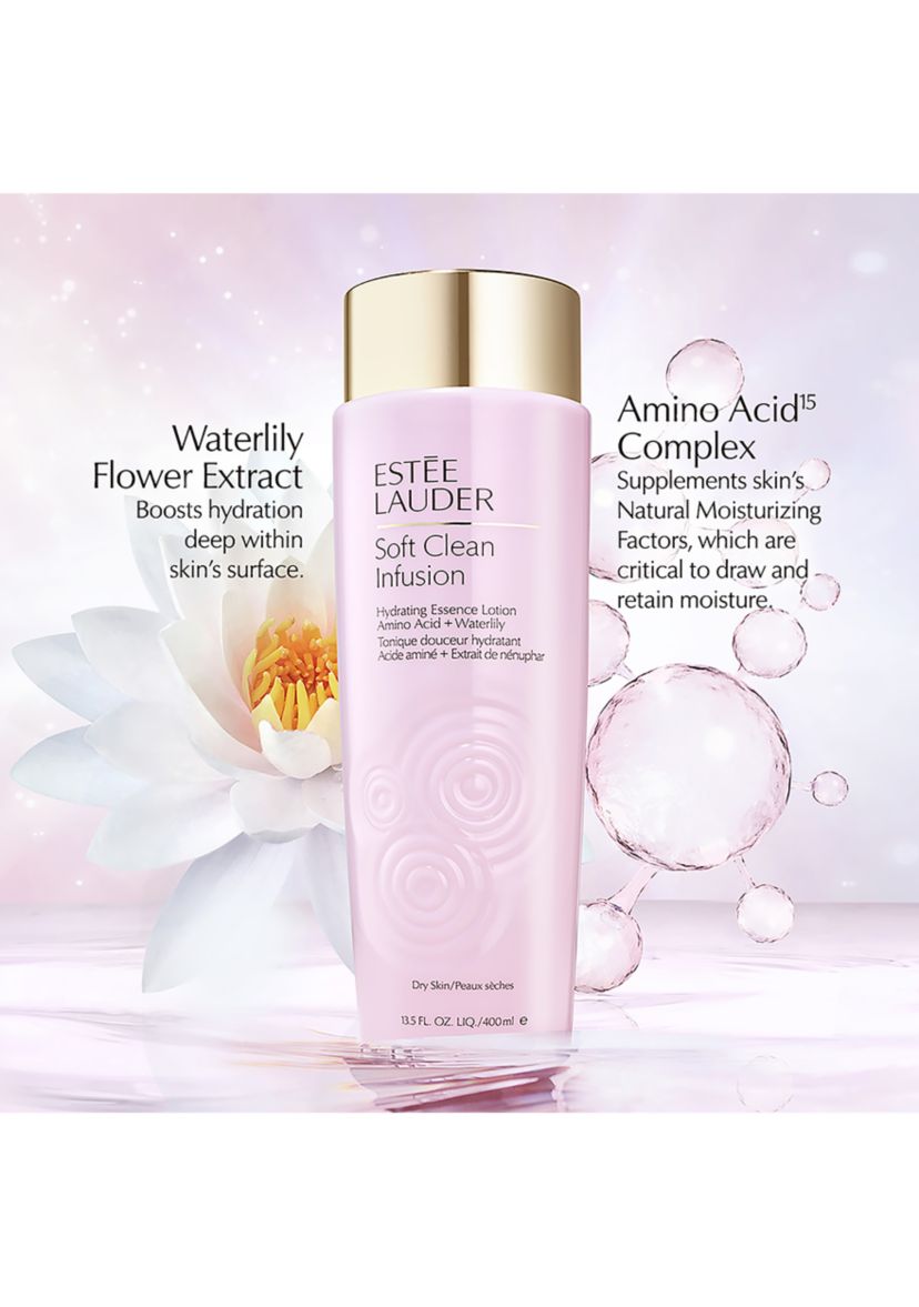 Soft Clean Infusion Hydrating Skin Essence Face Lotion with Amino Acid + Waterlily