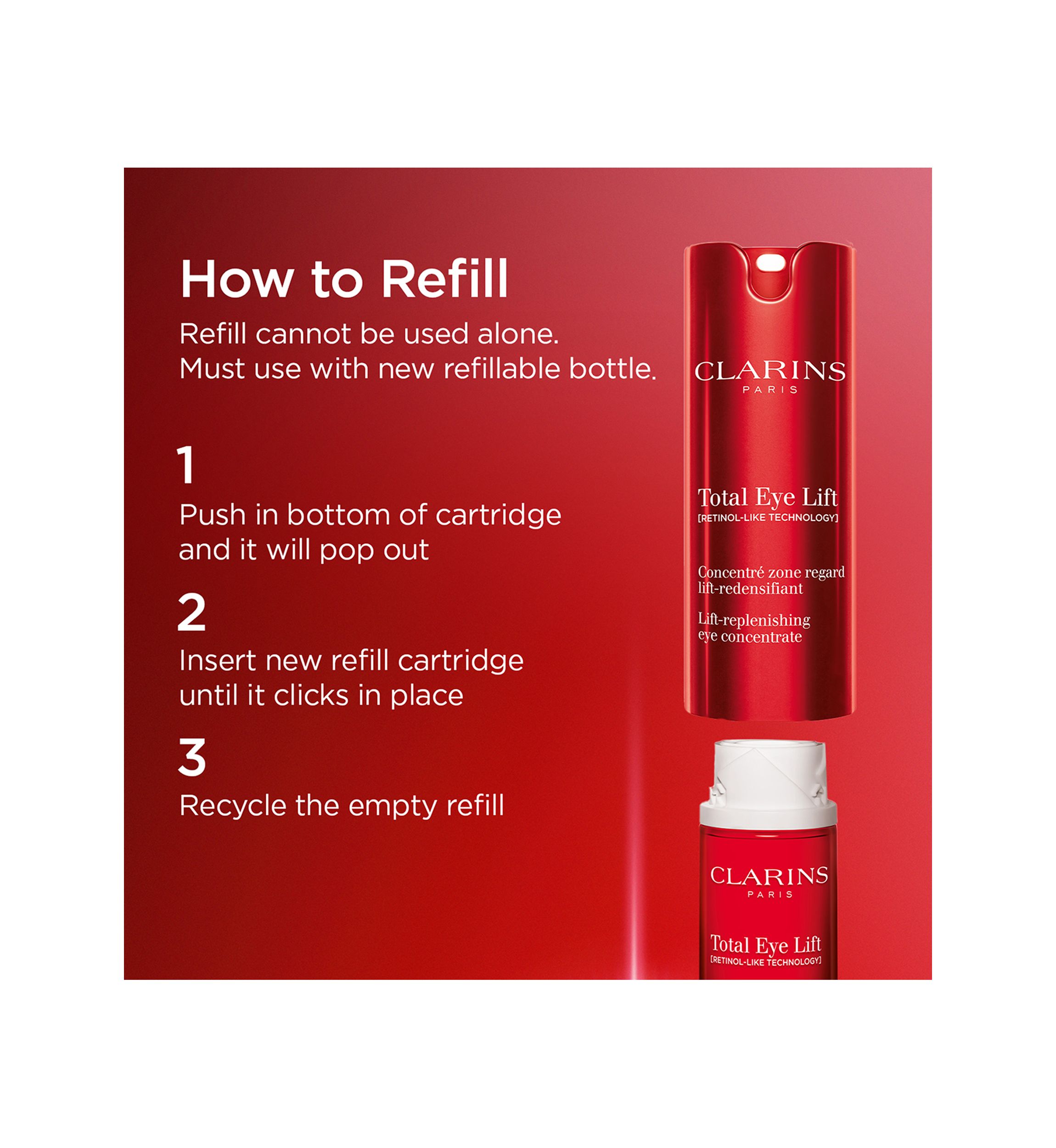 Total Eye Lift Eye Cream Refill for Firming, Wrinkles, Dark Circles & Puffiness
