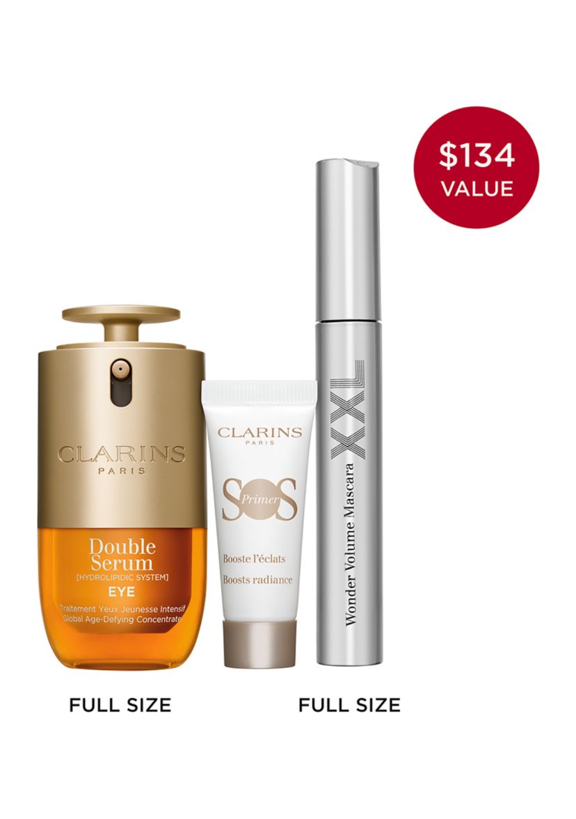 Clarins DOUBLE SERUM® Eye Brightening & Depuffing Gift Set | Belk