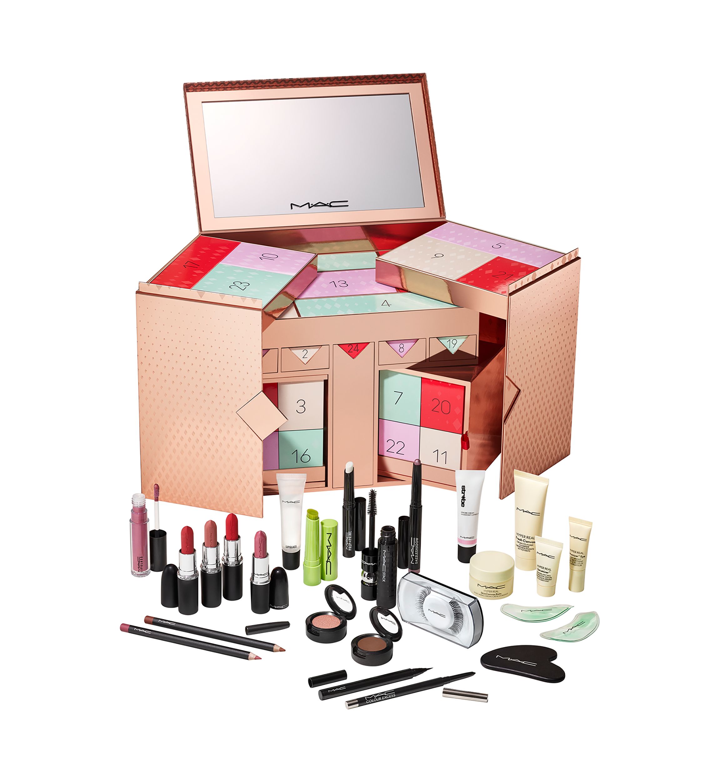 24-Piece Skincare & Makeup Advent Calendar Holiday Gift