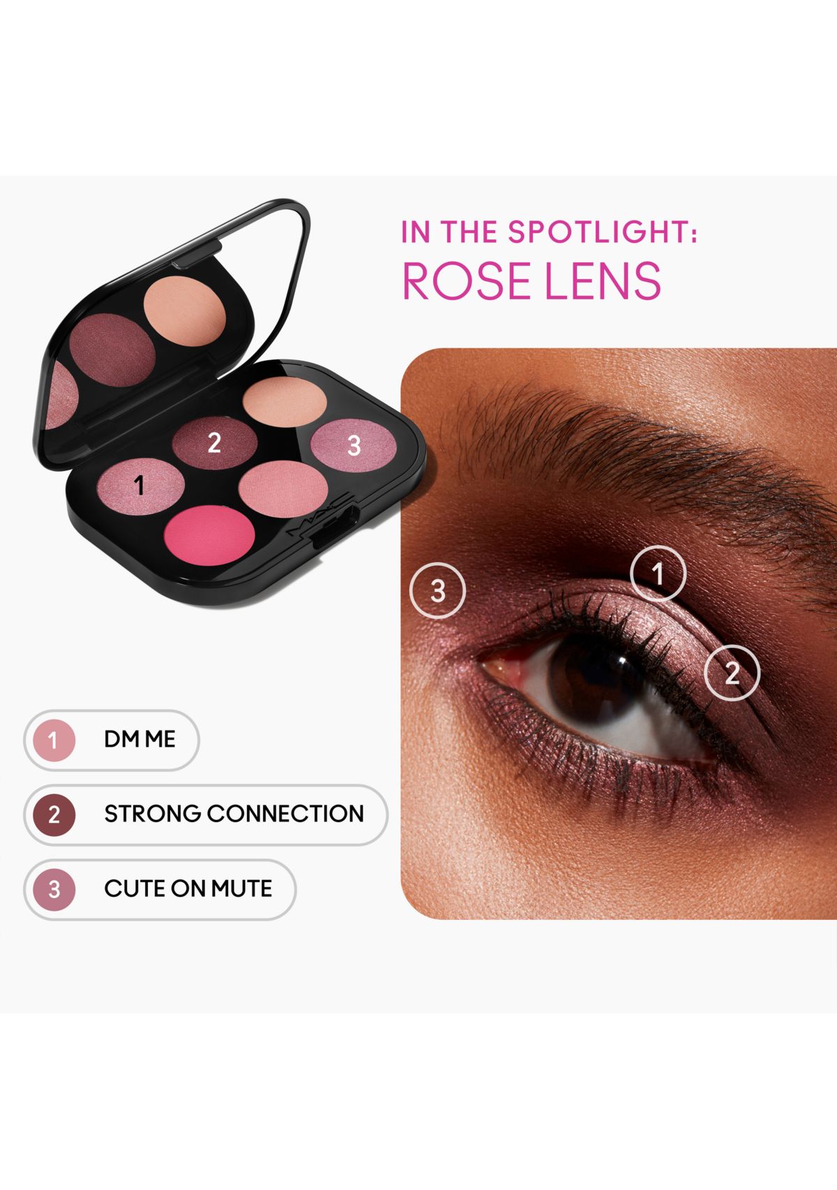 Connect In Colour Eye Shadow Palette: Rose Lens