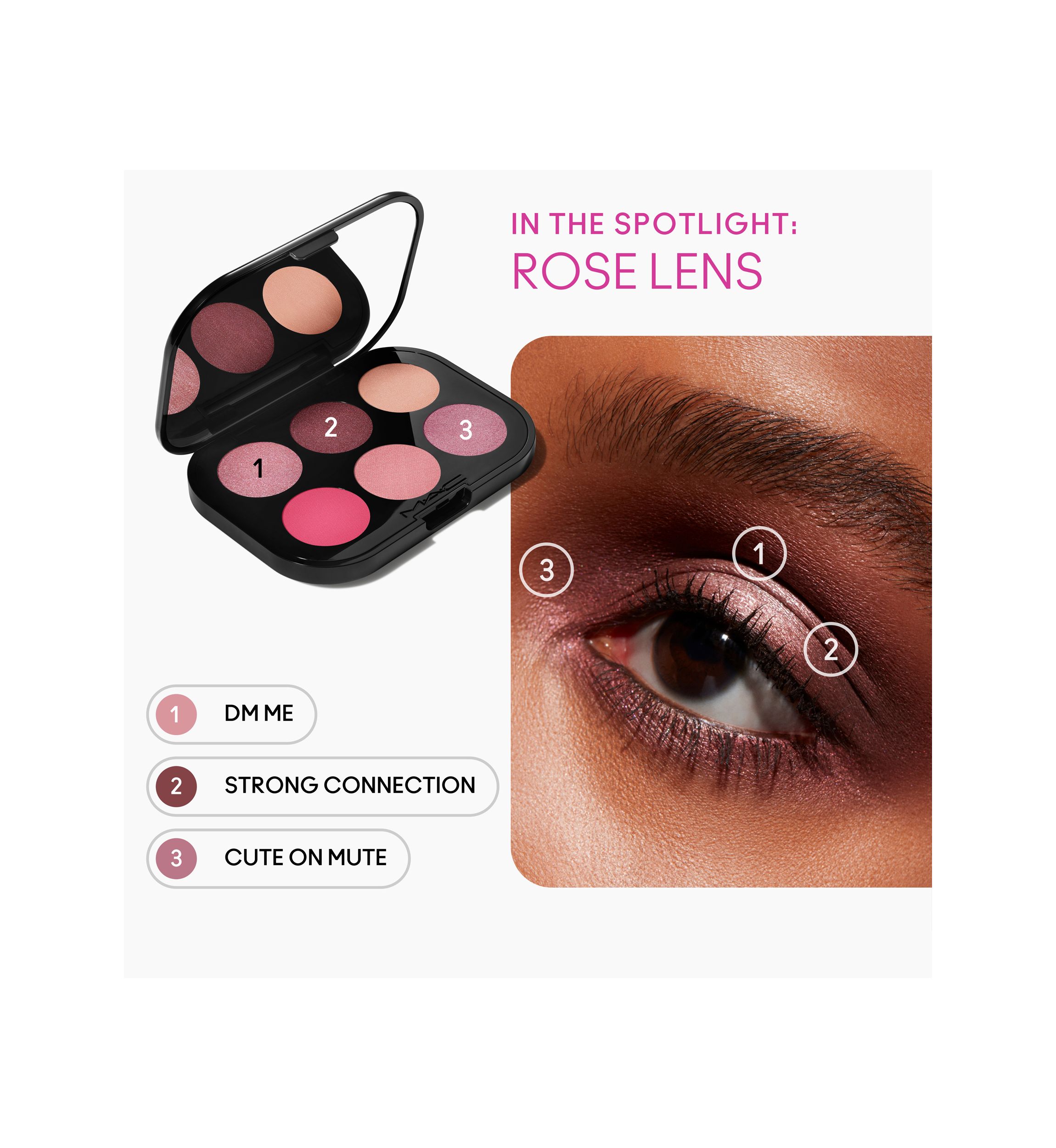 Connect In Colour Eye Shadow Palette: Rose Lens