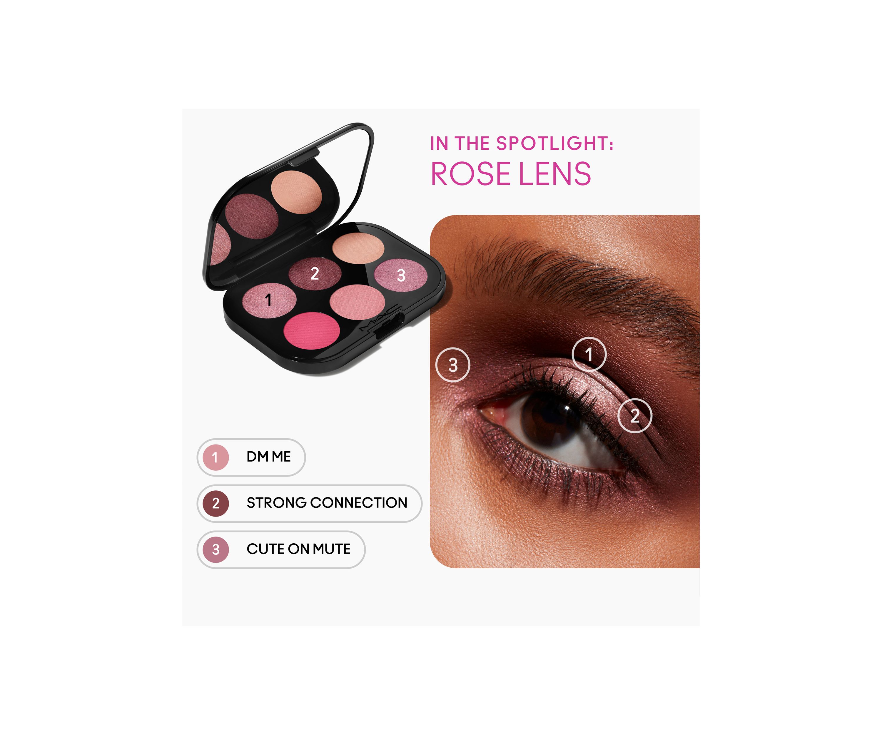 Connect In Colour Eye Shadow Palette: Rose Lens