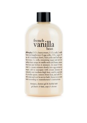philosophy french vanilla bean shampoo, shower gel, & bubble bath | belk