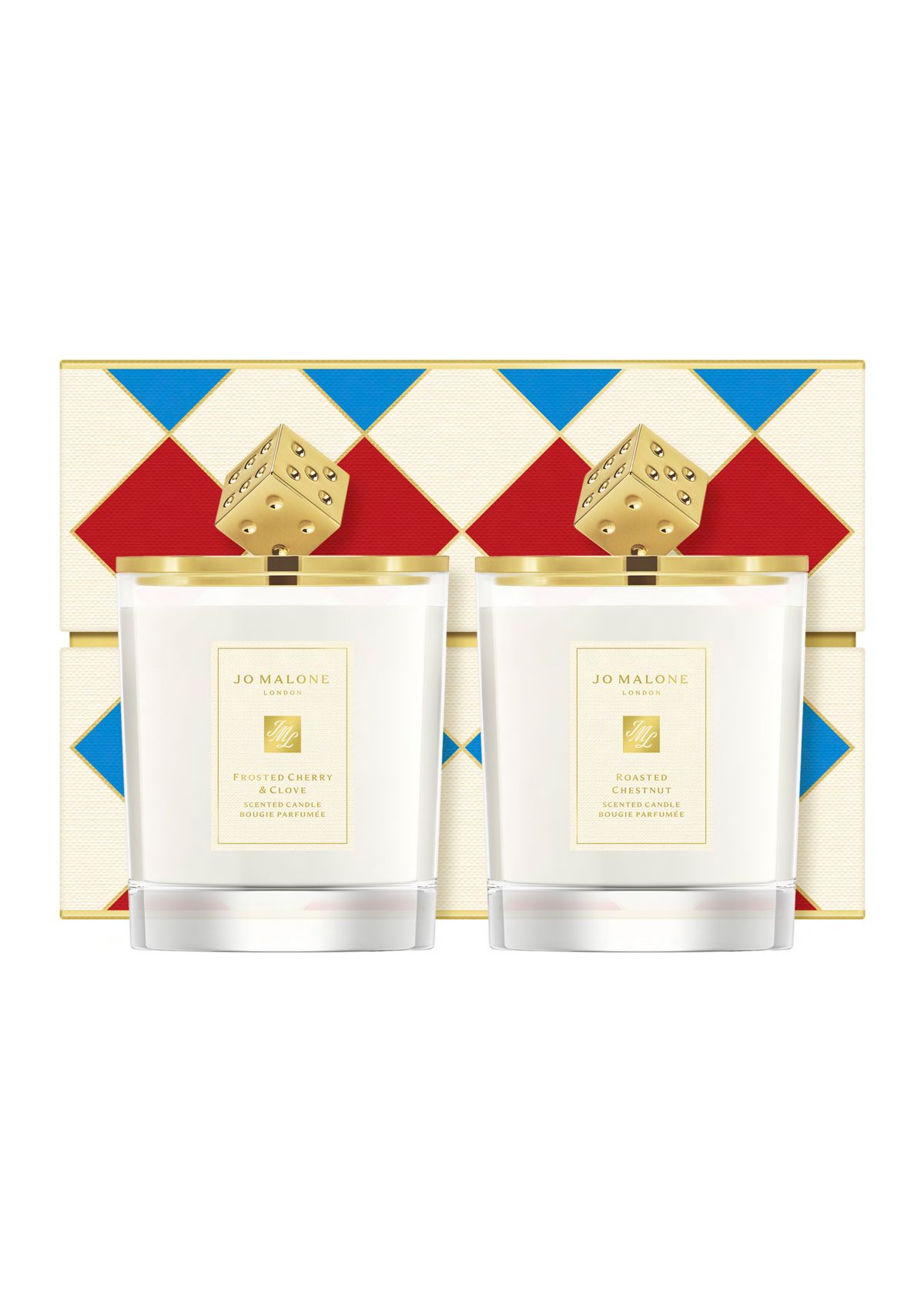 Decorated Candle Duo Holiday Gift Set 