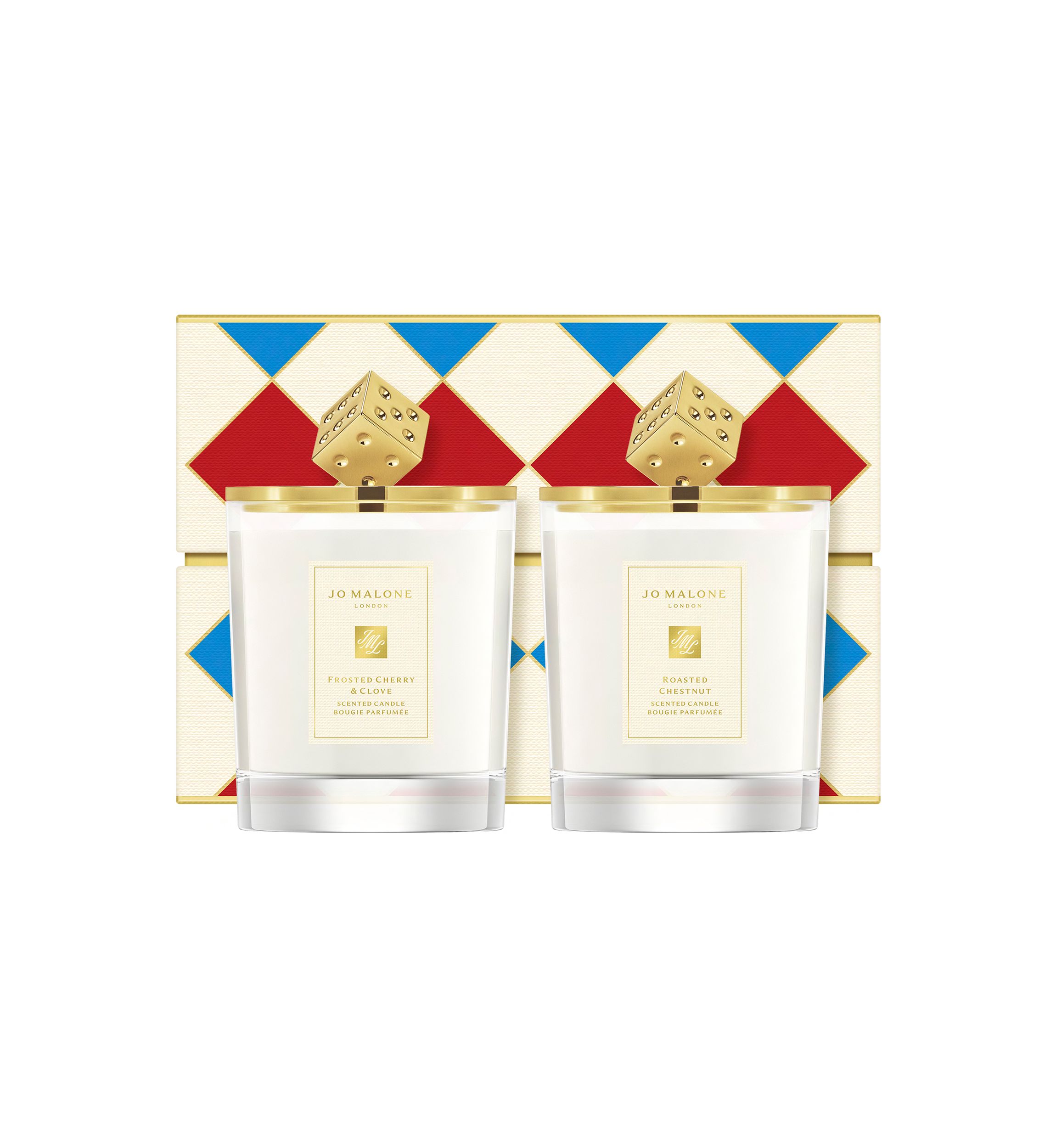 Decorated Candle Duo Holiday Gift Set 