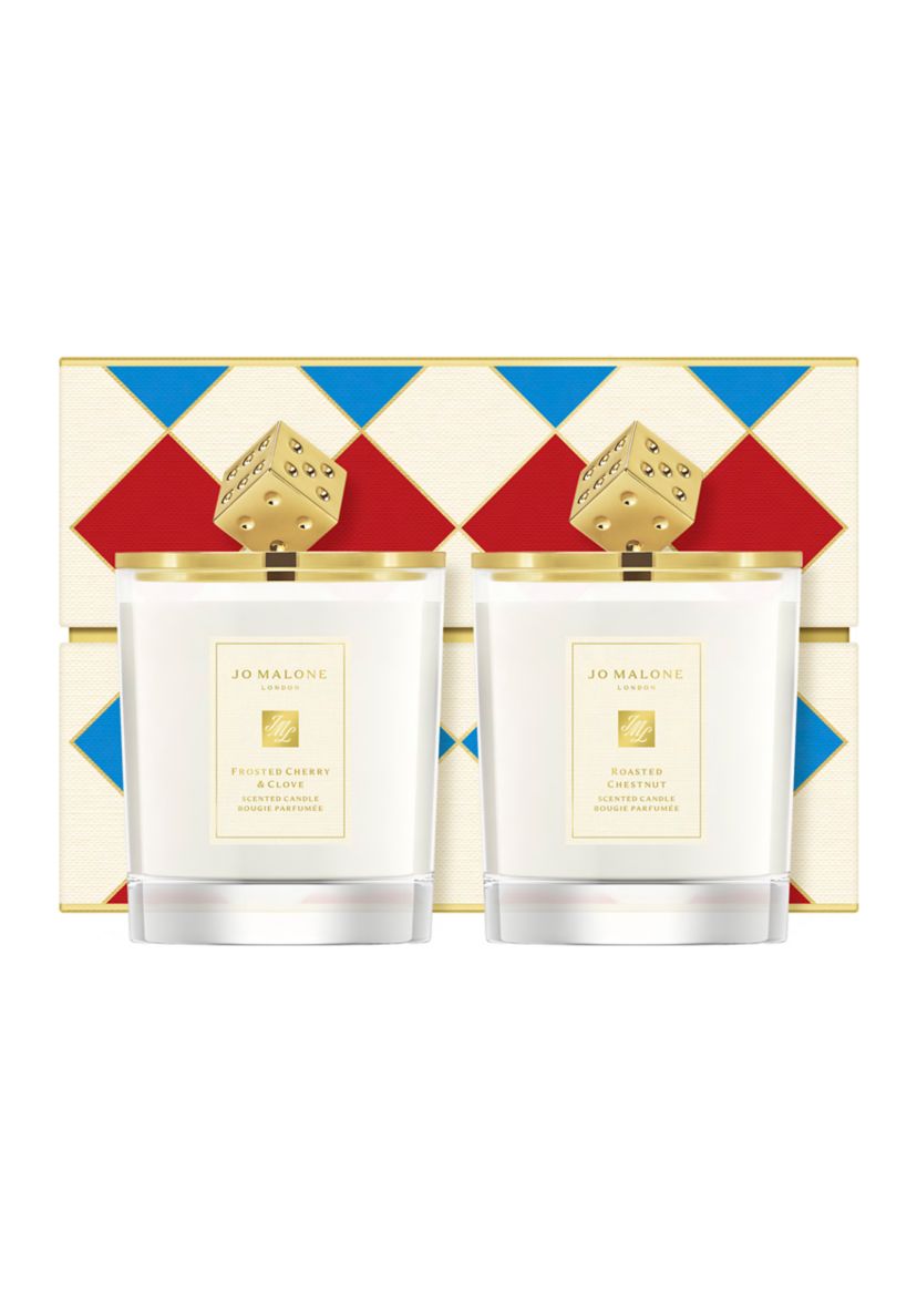 Decorated Candle Duo Holiday Gift Set 