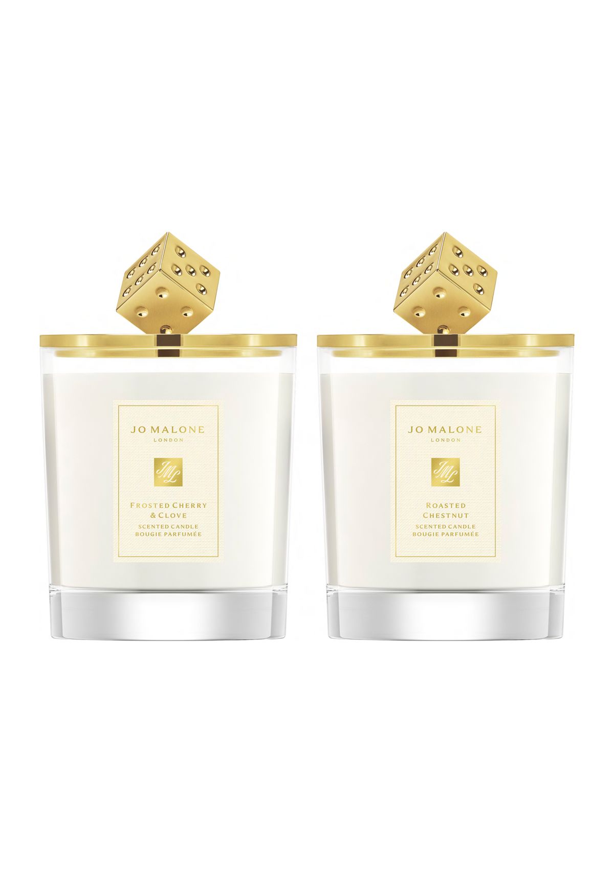 Decorated Candle Duo Holiday Gift Set 