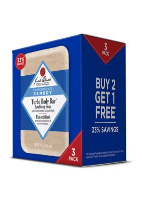 Jack Black Men's Turbo Body BarÂ® Scrubbing Soap, 3-Pack