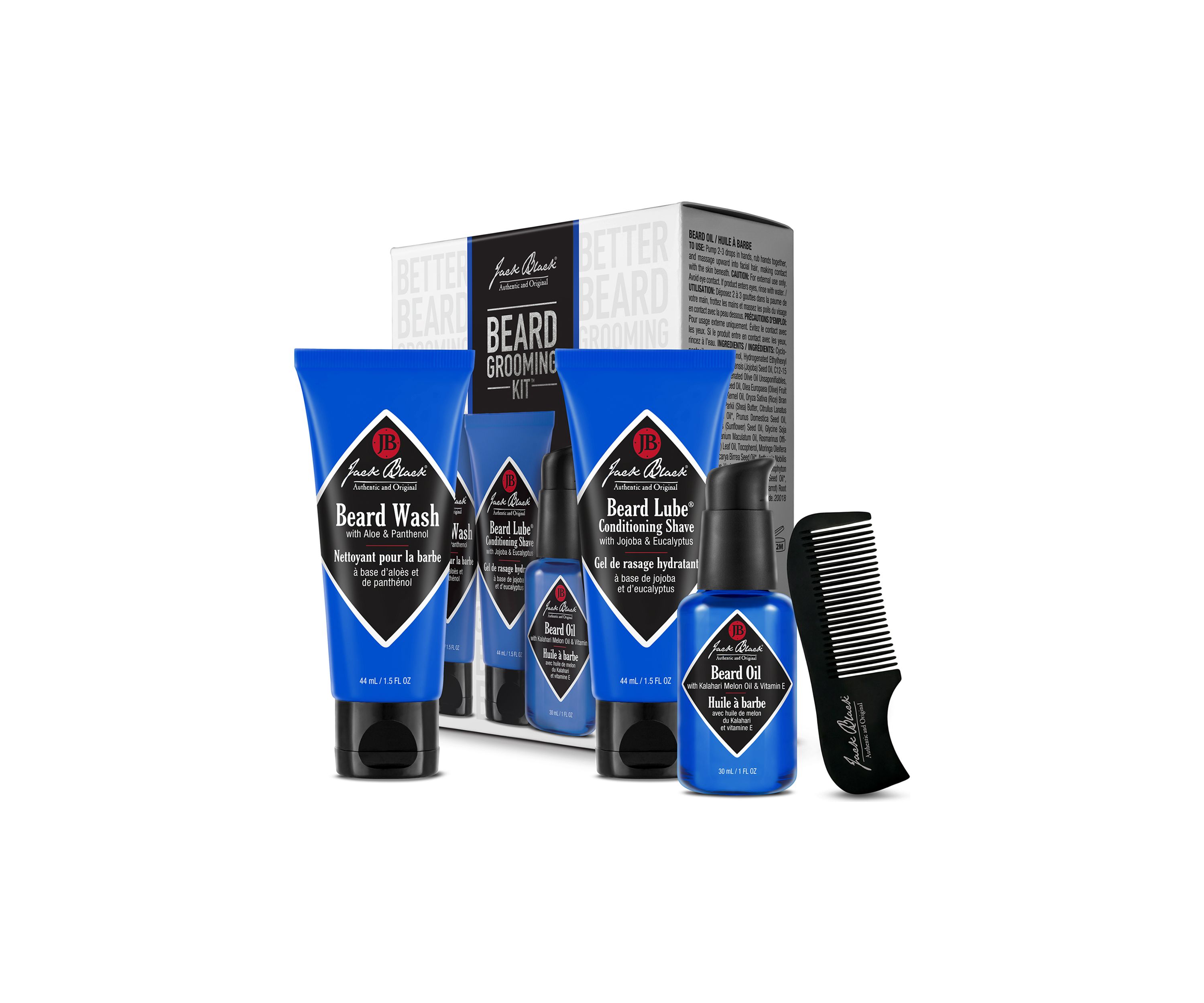 Beard Grooming Kit™ with Beard Wash, Beard Lube® Conditioning Shave & Beard Oil