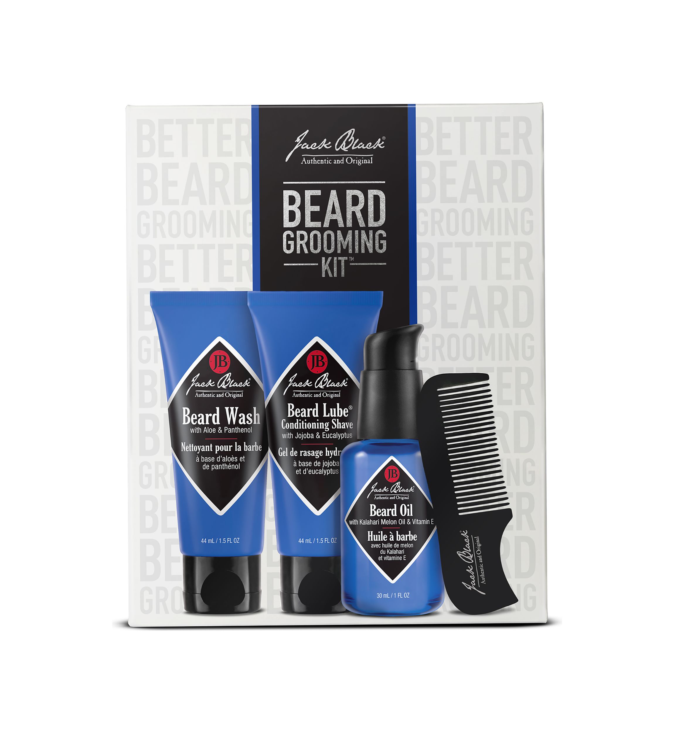 Beard Grooming Kit™ with Beard Wash, Beard Lube® Conditioning Shave & Beard Oil