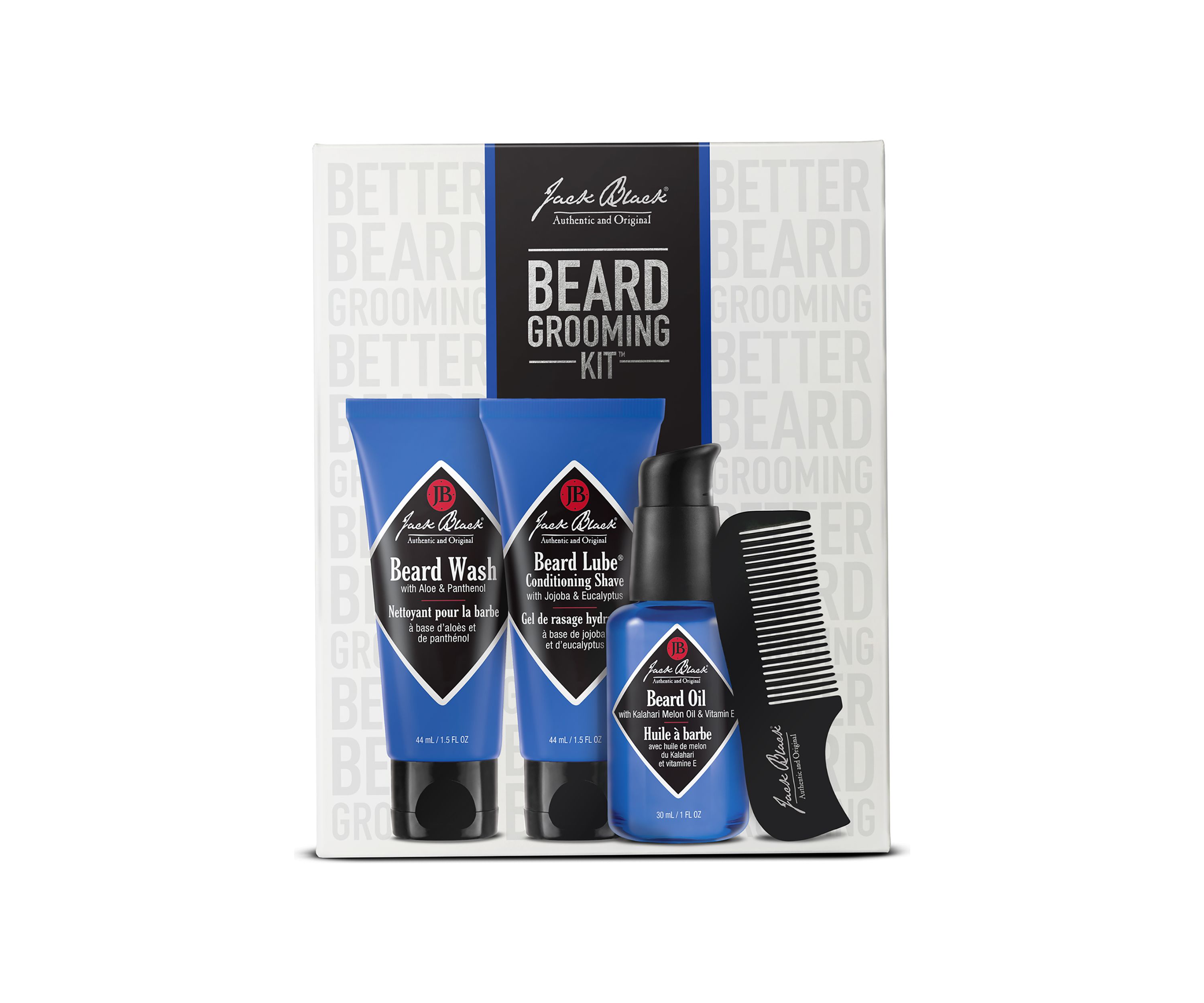 Beard Grooming Kit™ with Beard Wash, Beard Lube® Conditioning Shave & Beard Oil