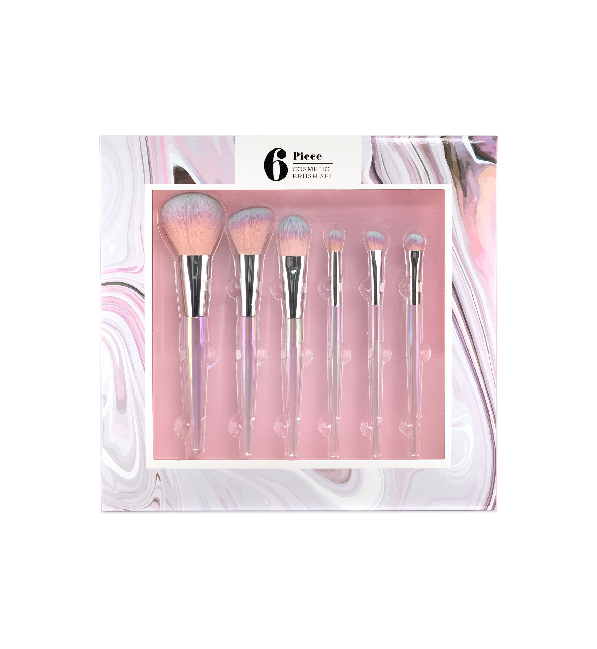 6 Piece Iridescent Brush Set