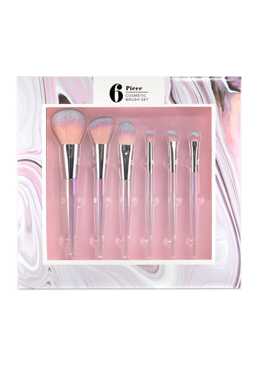 6 Piece Iridescent Brush Set