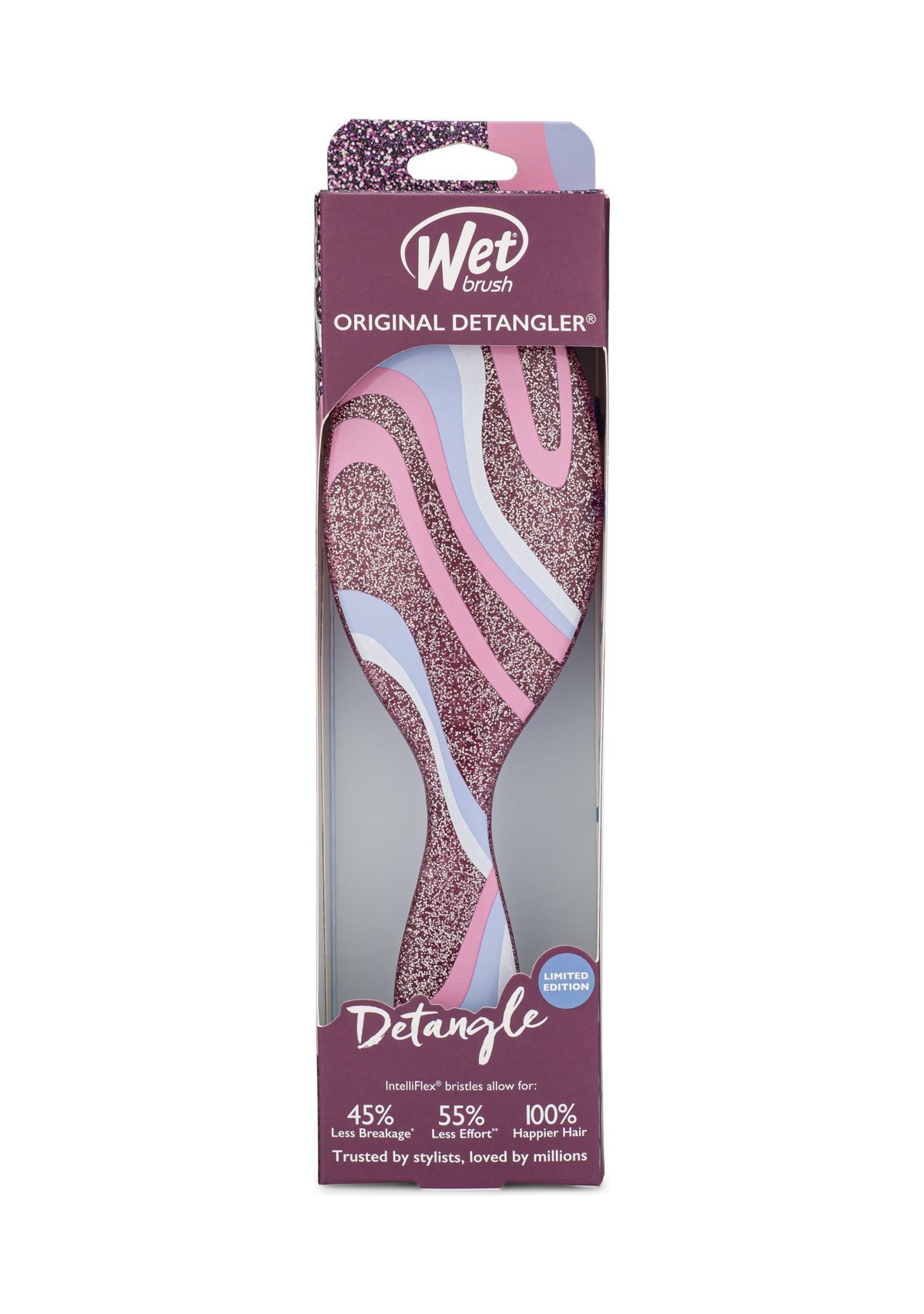 Original Detangler Glitter Vortex Brush, Pink