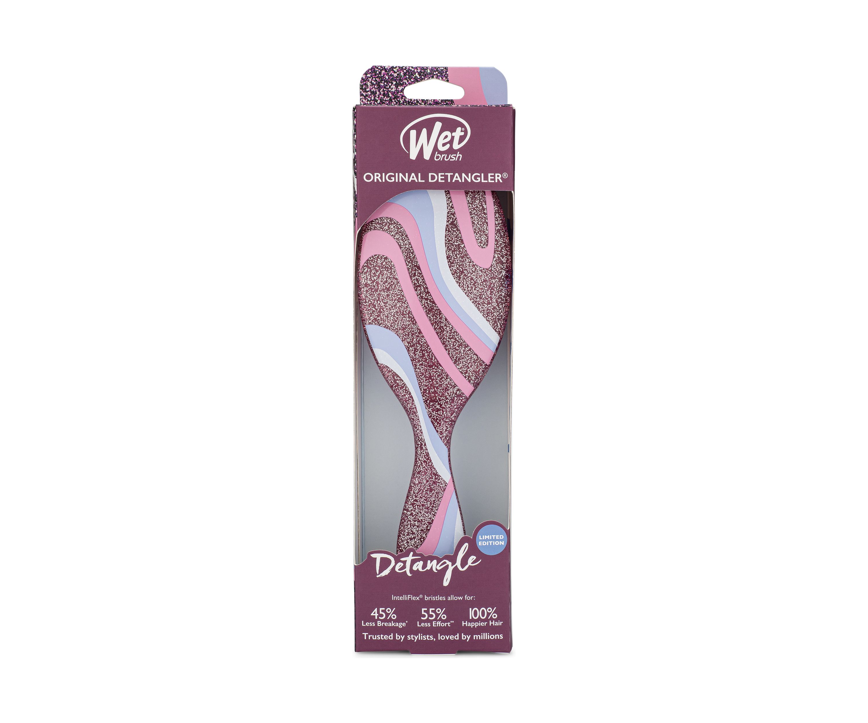 Original Detangler Glitter Vortex Brush, Pink