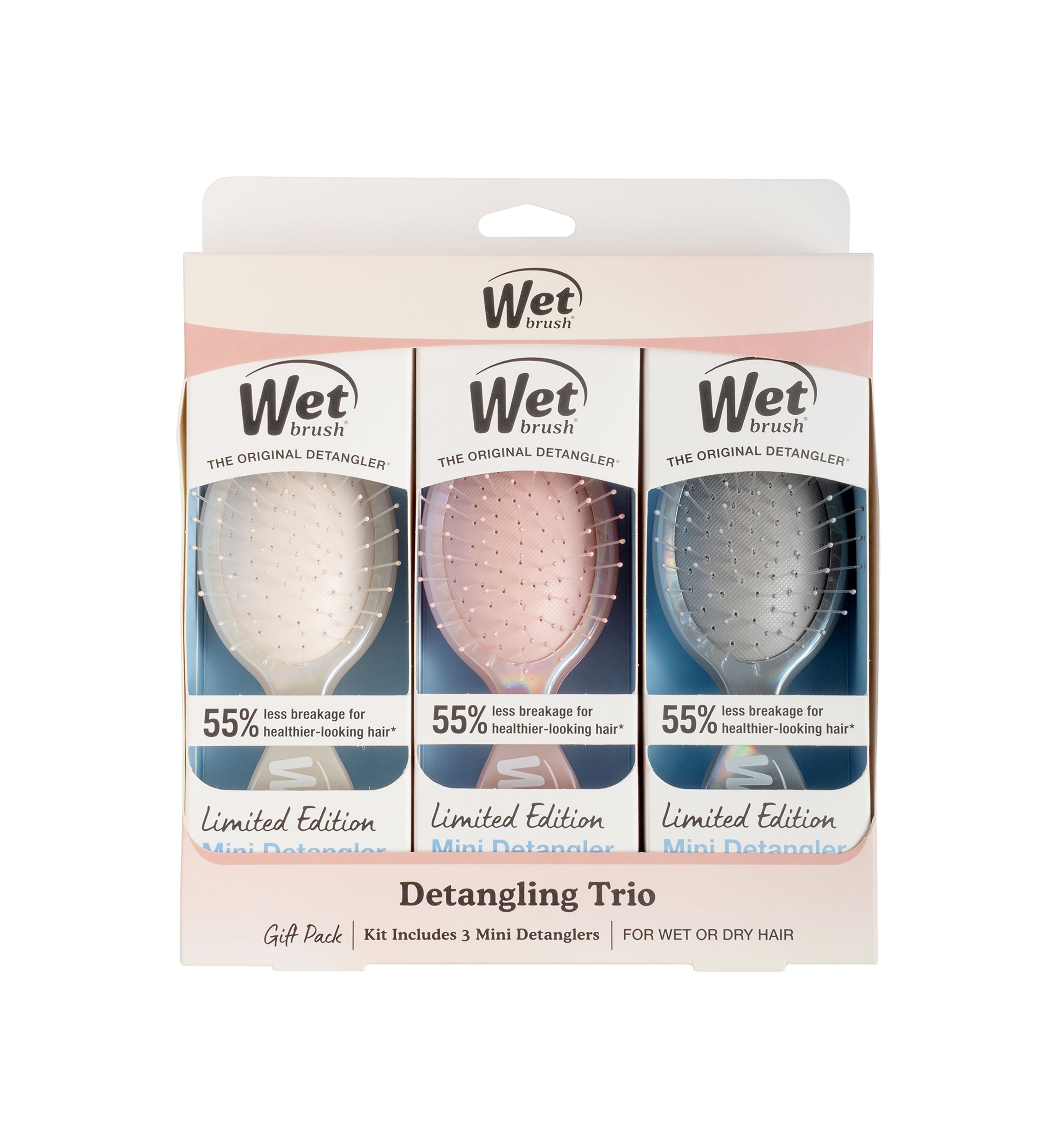  Iridescence Mini Trio Hairbrushes