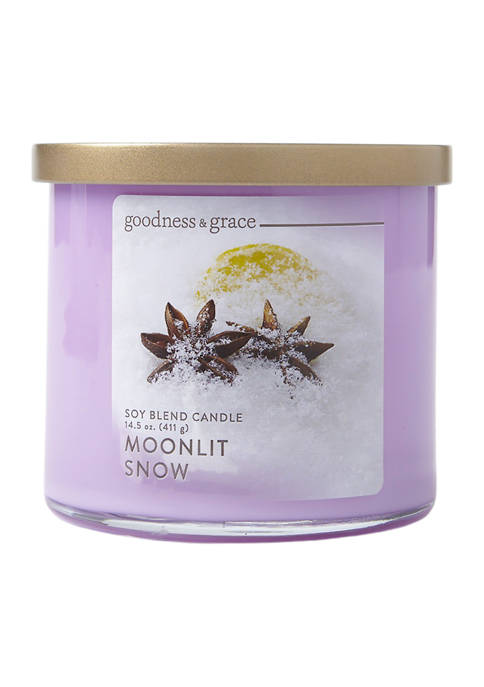goodness & grace Moonlit Snow 3 Wick Candle