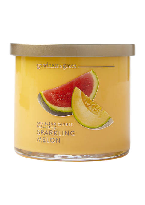goodness & grace Sparkling Melon 3 Wick Candle