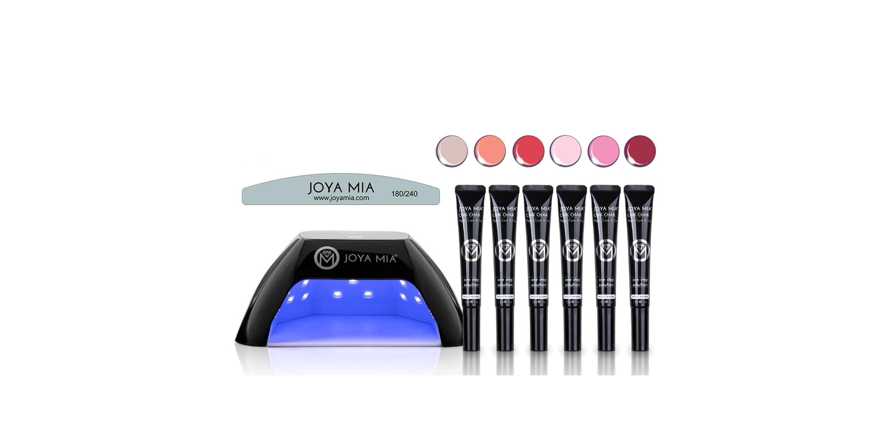 Chik Chak One-Step Gel Nail Polish Pro Kit 8-Piece with LED Lamp and 6 Colors - CK-19, CK-21, CK-24, CK-30, CK-33, CK-38