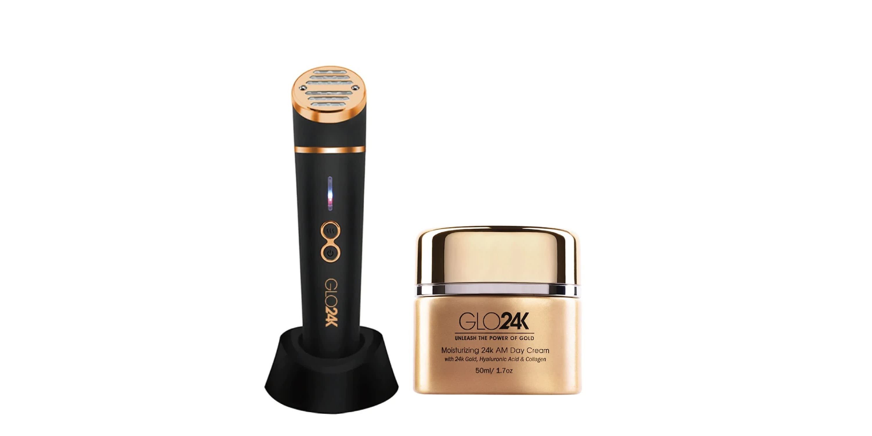 GLO24K LED Skin Rejuvenation Beauty Device + 24k Moisturizing Day Cream