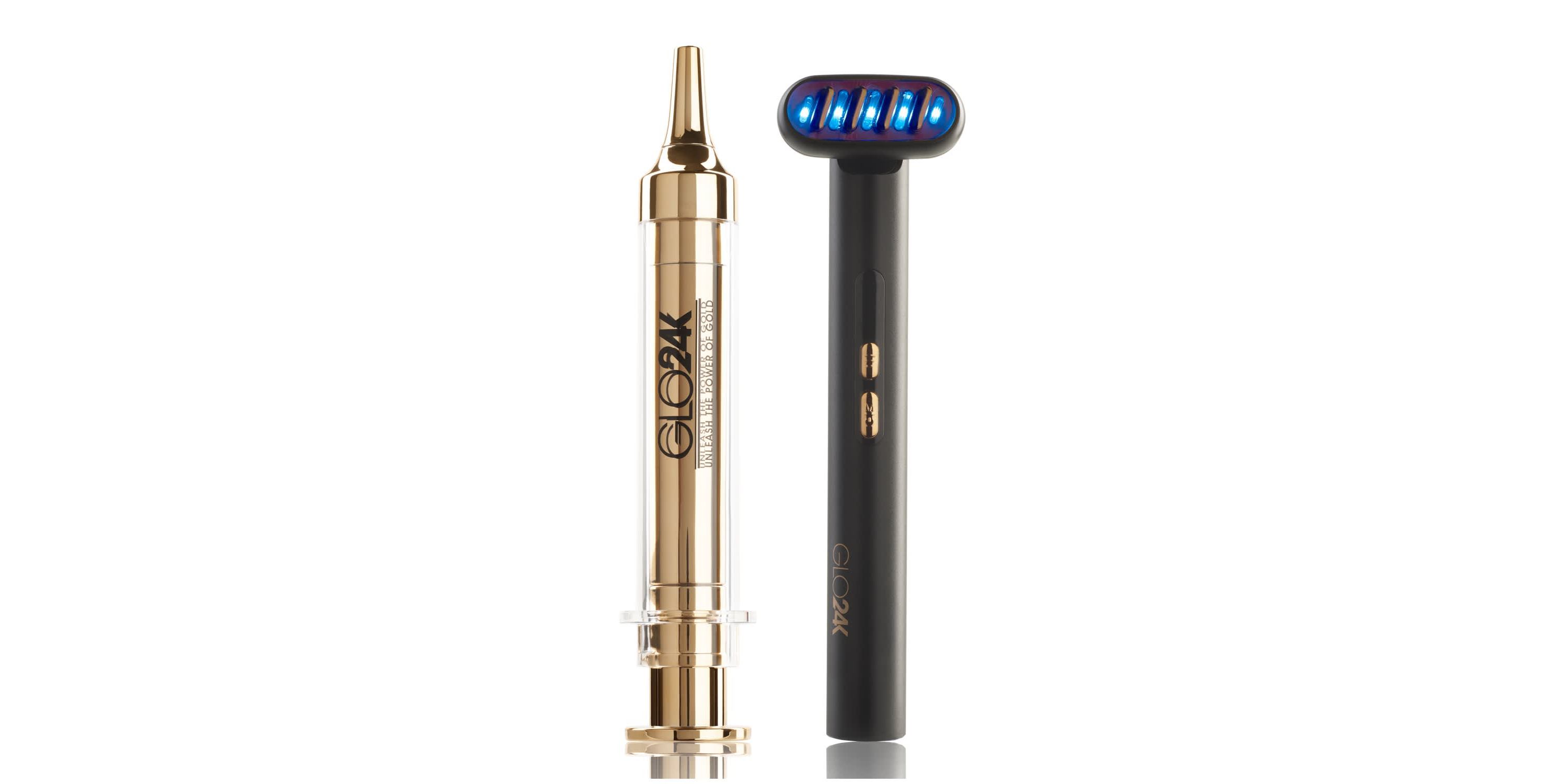 6-IN-1 Beauty Therapy Wand Red/Blue LED Facial Device + 24K Express Non-Surgical Anti-Aging Facelift Cream