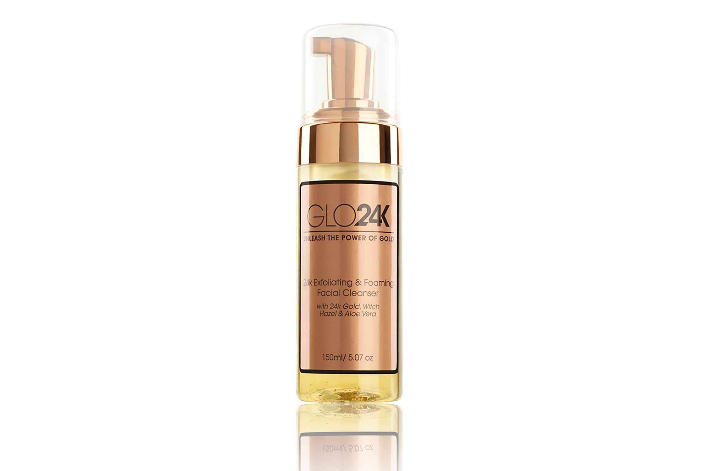 24K Exfoliating Foaming Cleanser With 24k Gold, Witch Hazel and Aloe Vera