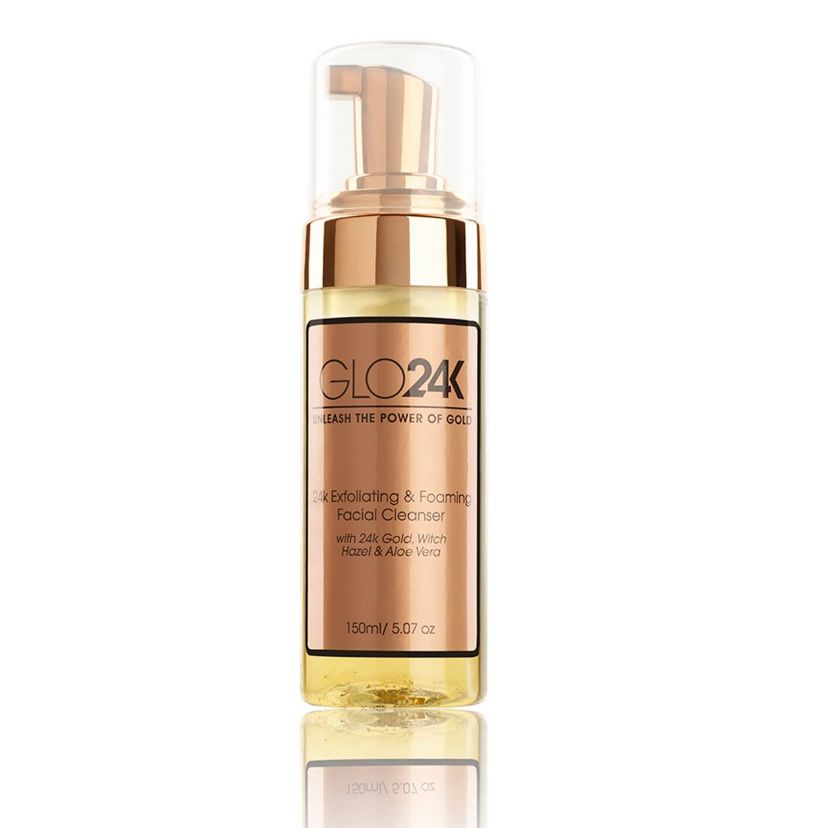 24K Exfoliating Foaming Cleanser With 24k Gold, Witch Hazel and Aloe Vera