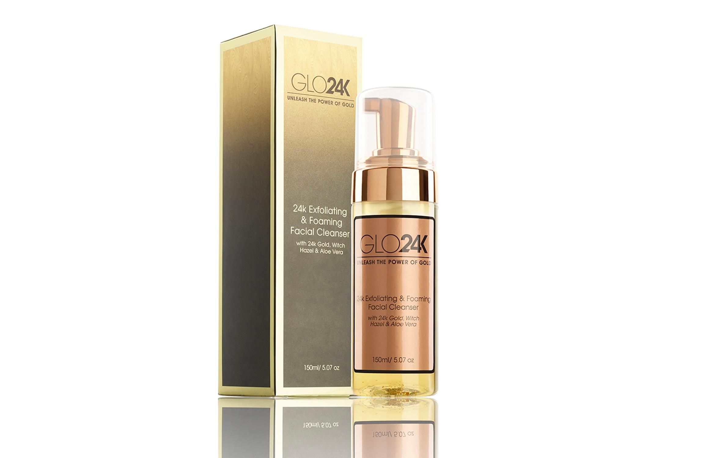 24K Exfoliating Foaming Cleanser With 24k Gold, Witch Hazel and Aloe Vera