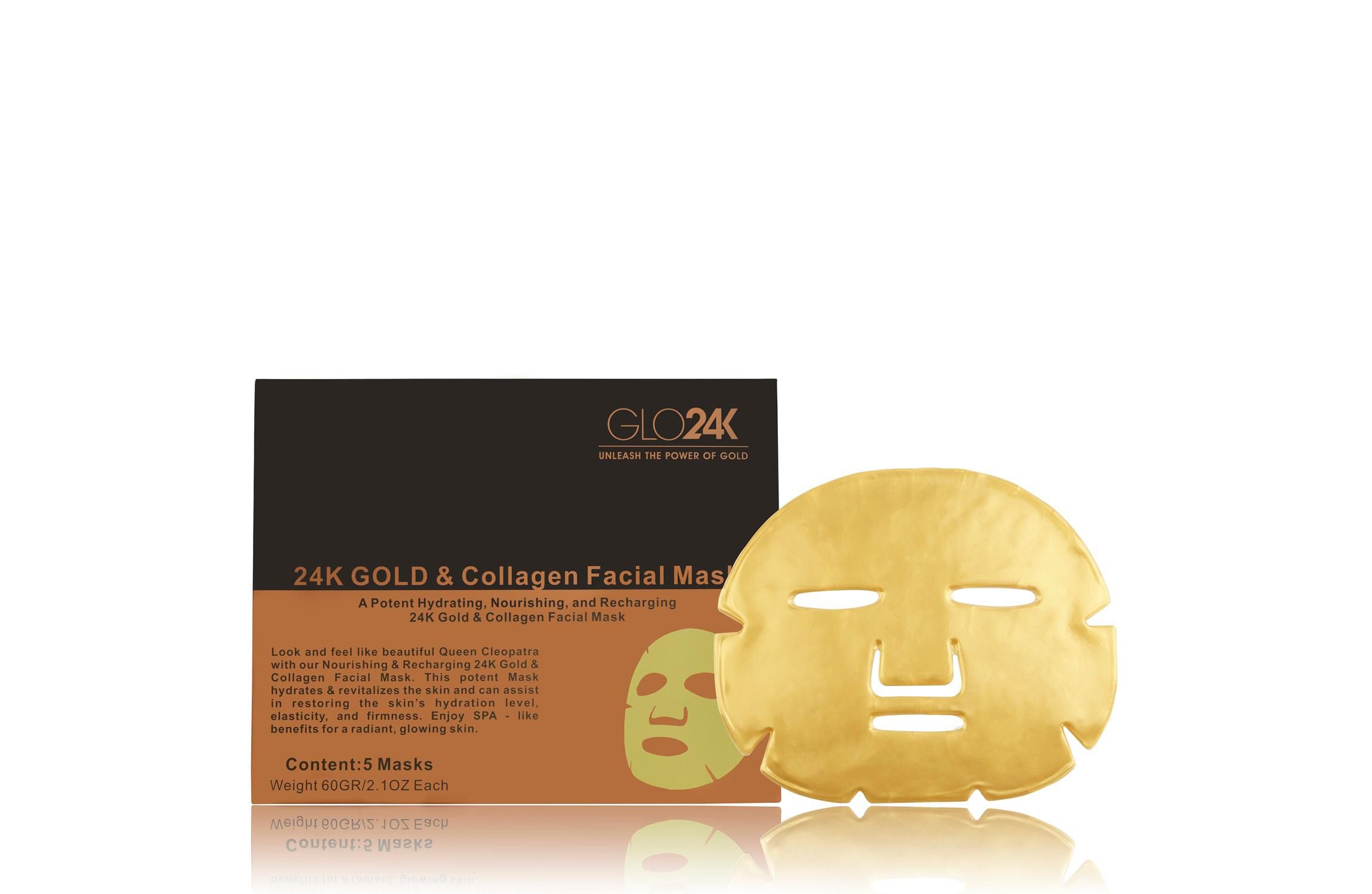 24K Gold & Collagen Facial Mask (Pack of 5)