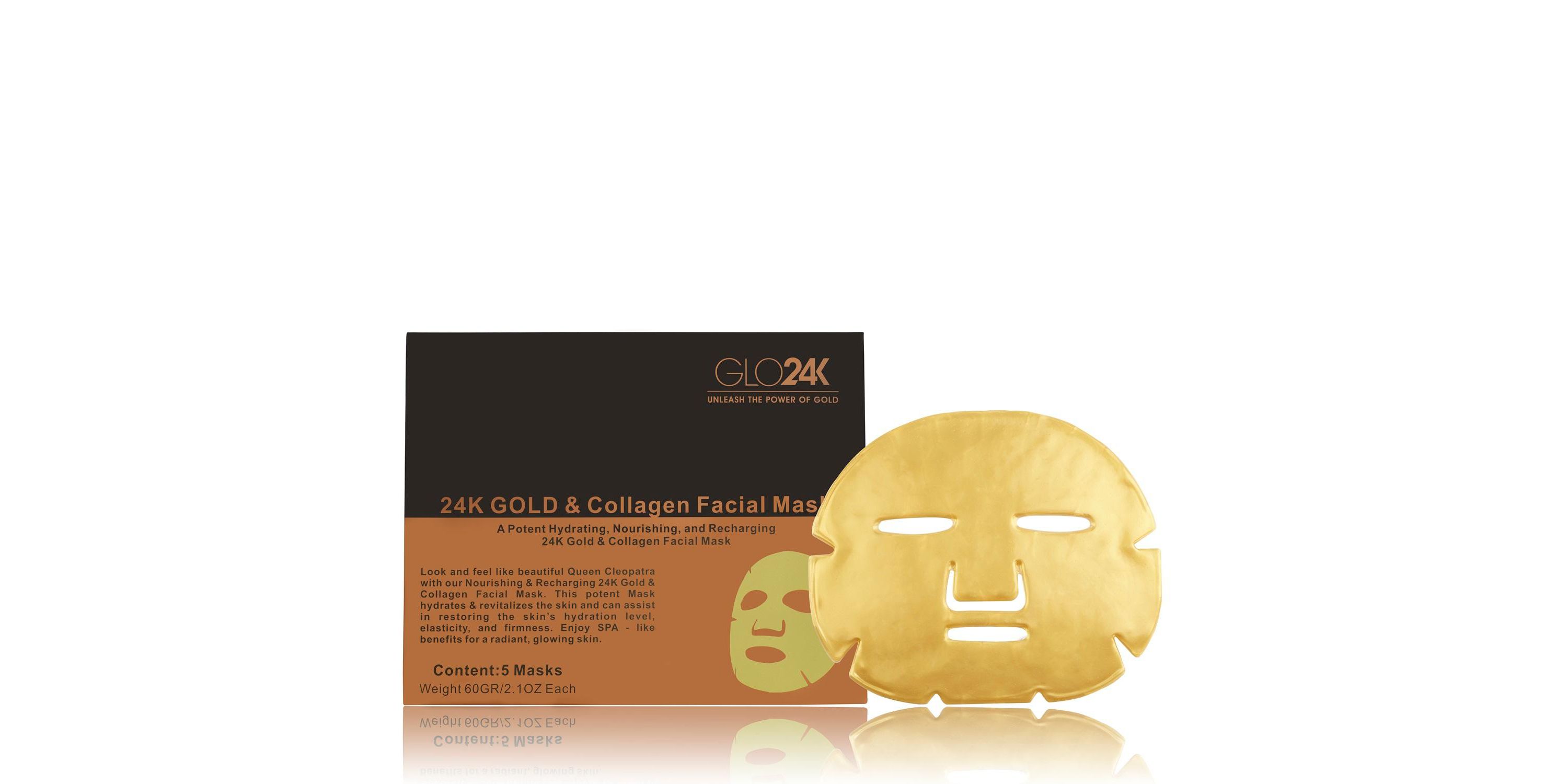 24K Gold & Collagen Facial Mask (Pack of 5)