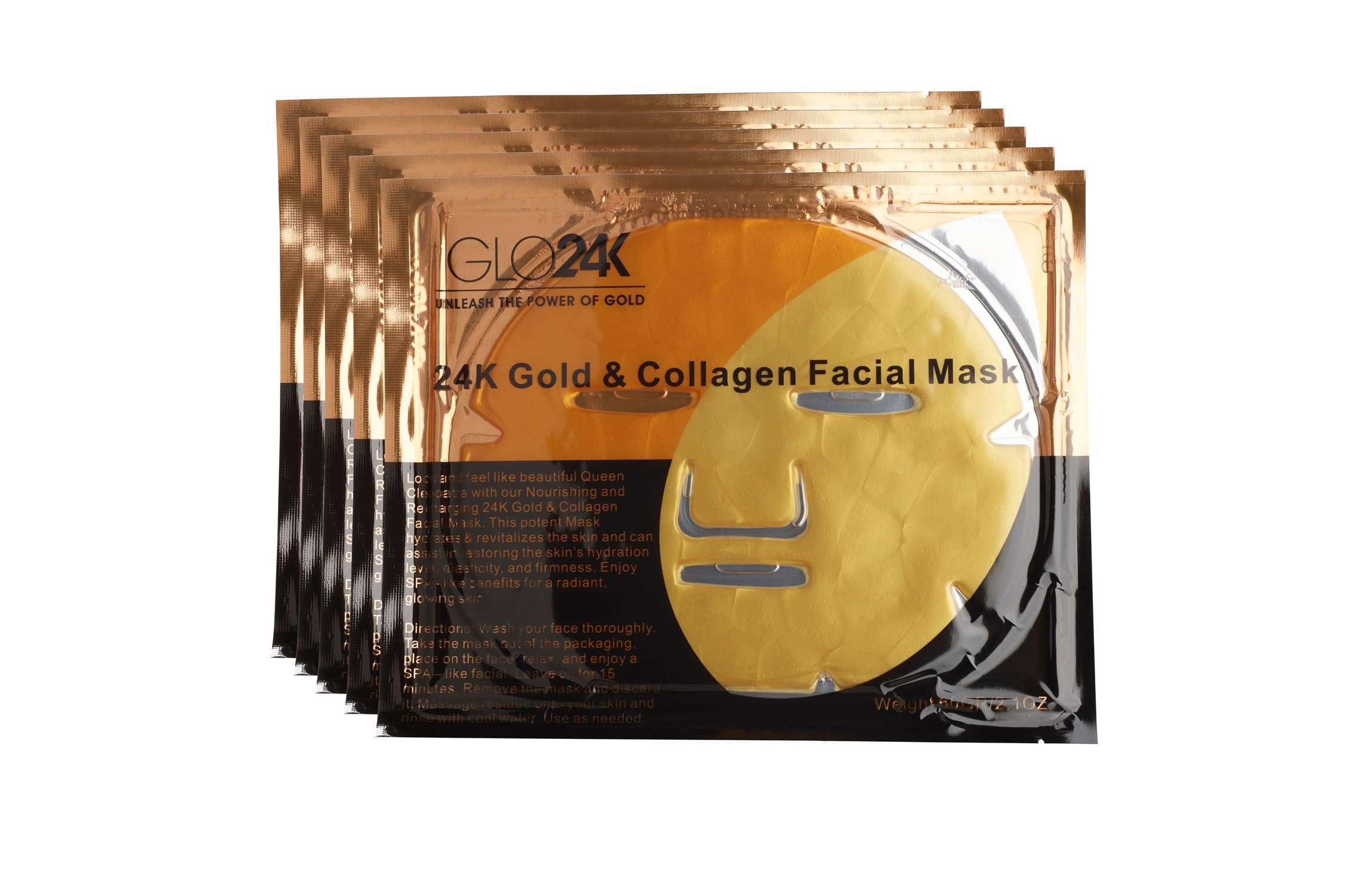 24K Gold & Collagen Facial Mask (Pack of 5)