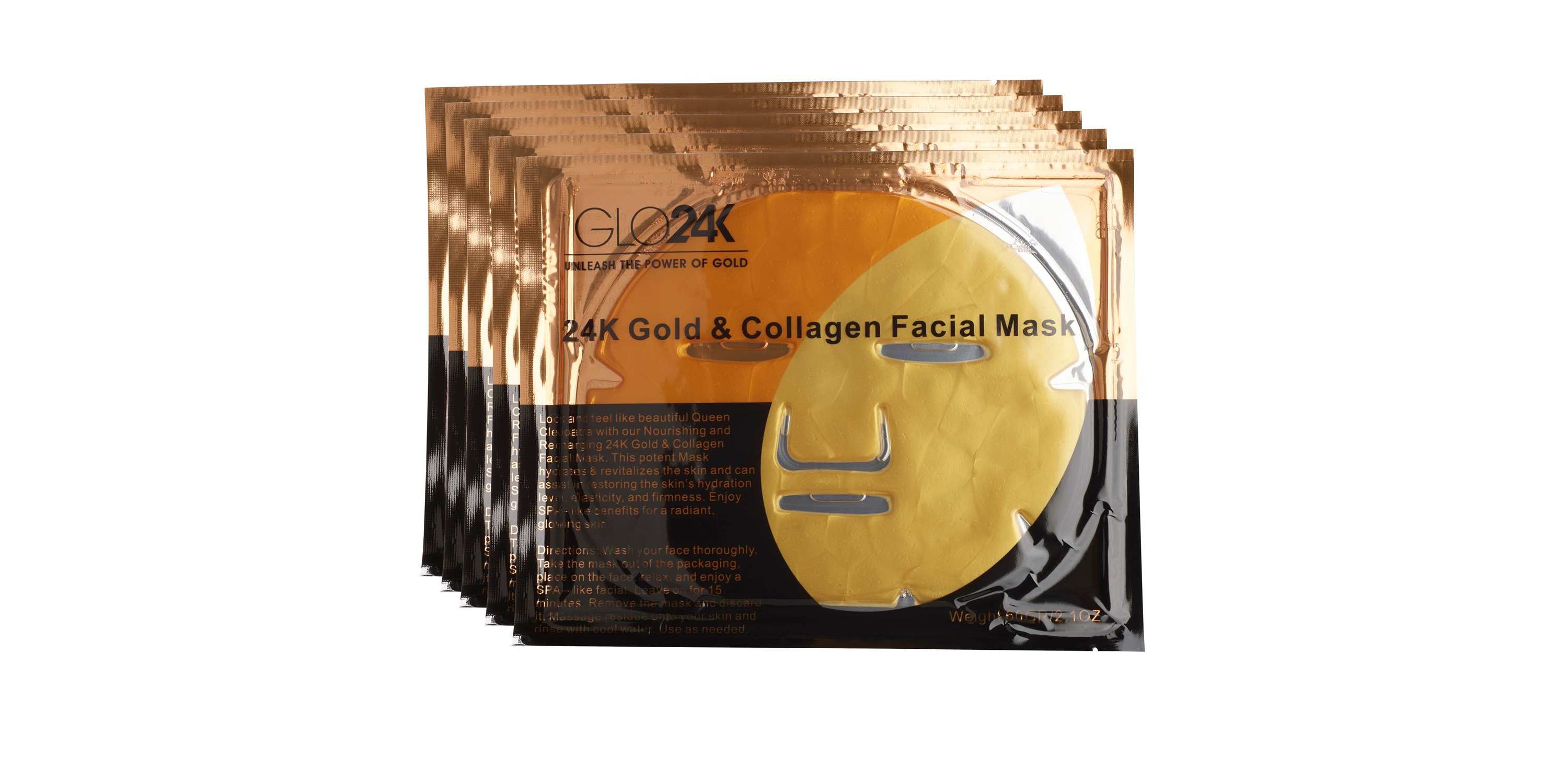 24K Gold & Collagen Facial Mask (Pack of 5)