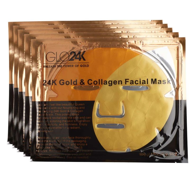 24K Gold & Collagen Facial Mask (Pack of 5)
