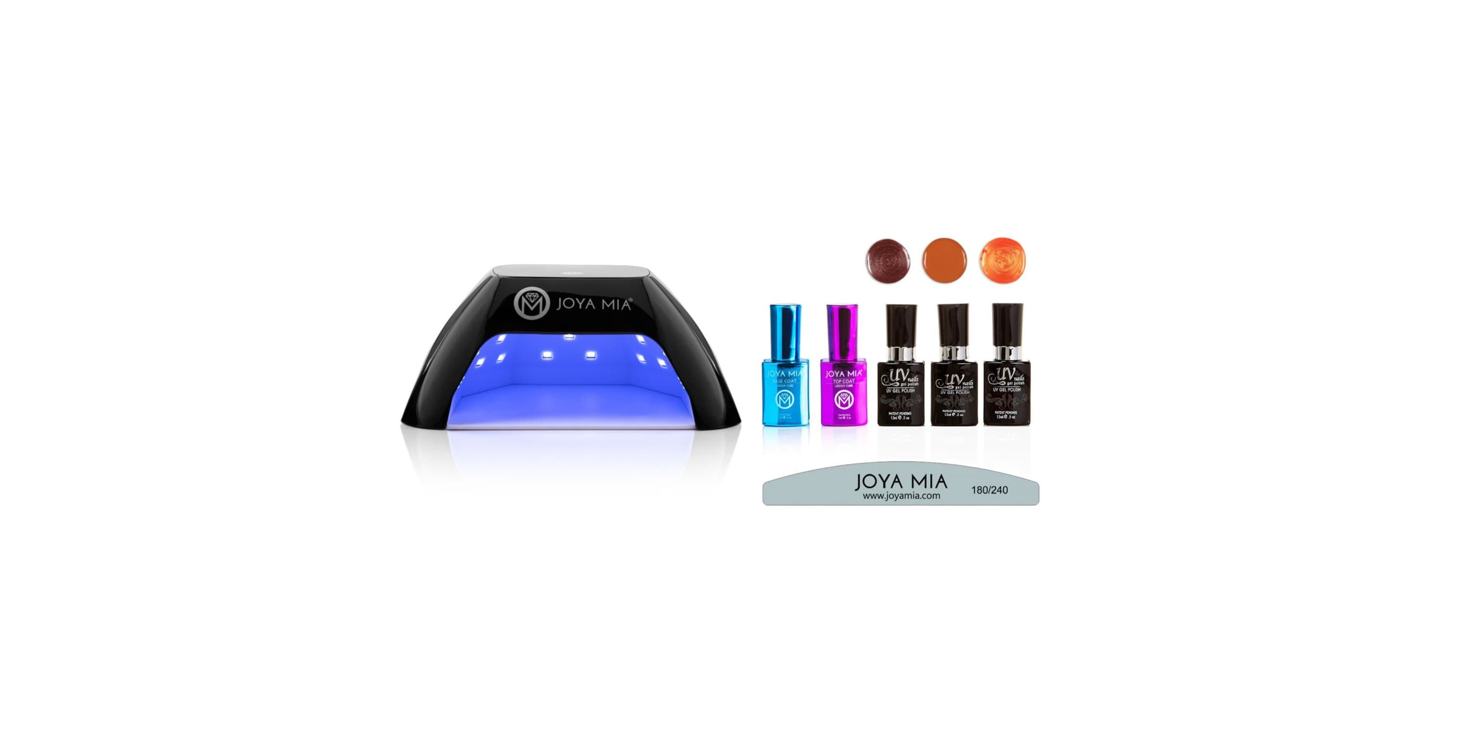 Gel Polish Starter 7-Piece Kit with LED Lamp and 3 Colors - G58, GL14, GL3