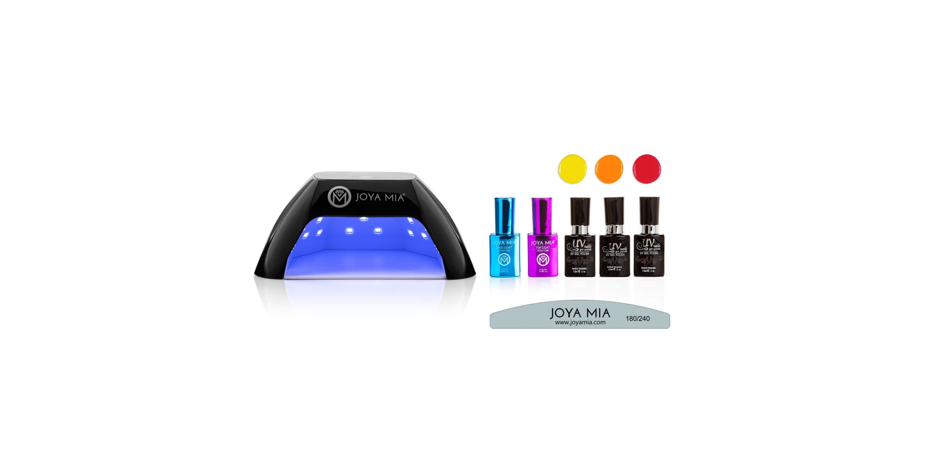 Gel Polish Starter 7-Piece Kit with LED Lamp and 3 Colors - NE10, NE8, NE3